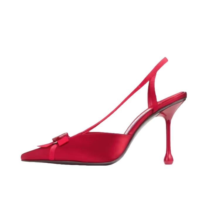 推荐商品：Jimmy Choo Faya95系列 高跟鞋 情人节尖头休闲青年 红色