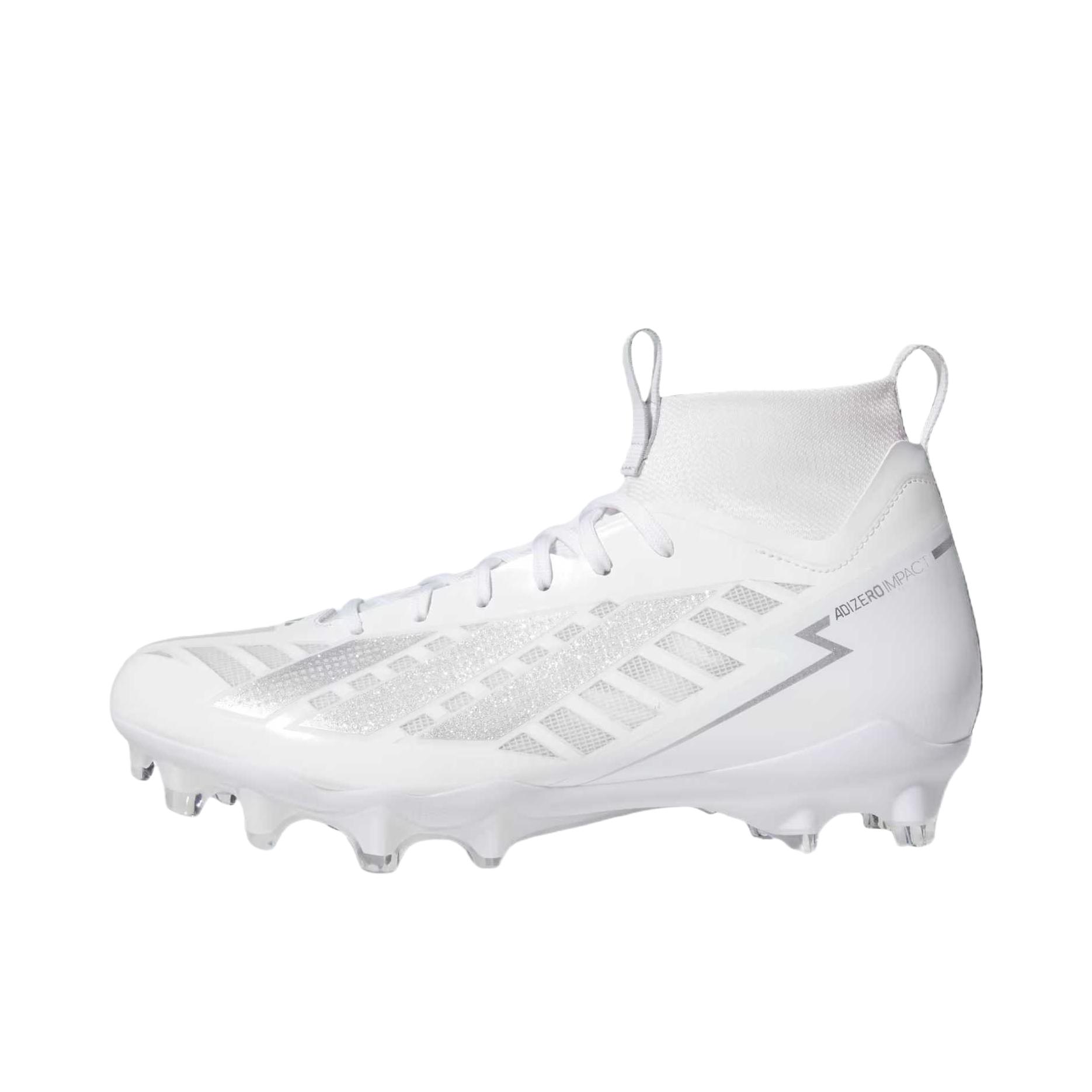 推荐商品：adidas ADIZERO IMPACT.2 足球鞋 系带织物减震 云白色/银色金属