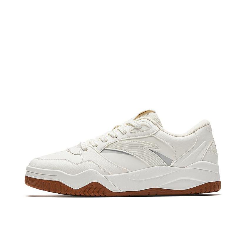 推荐商品：【王一博同款】 安踏 波浪鞋4.0 板鞋 缓震增高轻便防滑小白鞋复古轻质秋冬 男款/象牙白/一度灰