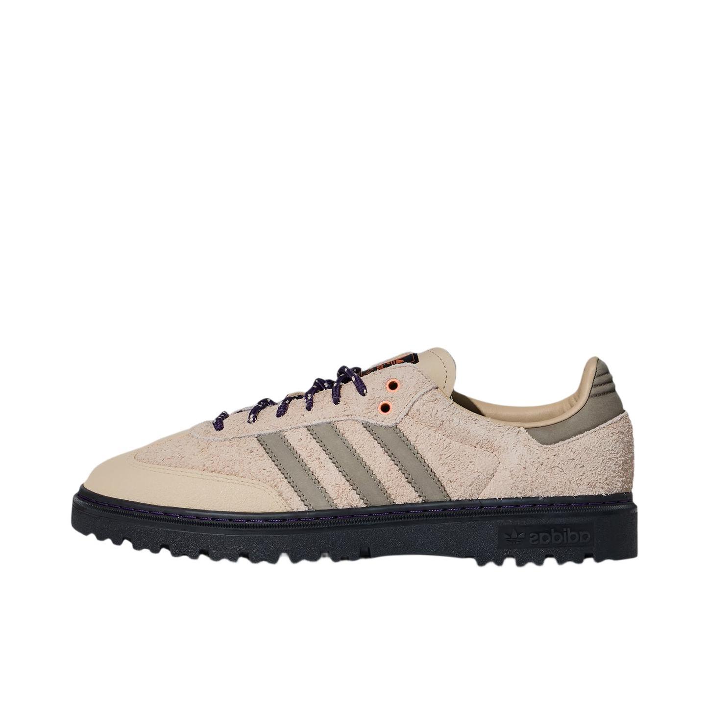 推荐商品：adidas Originals Samba LX FREIZEIT 运动休闲鞋 厚底舒适百搭耐磨T头鞋 亚麻晶棕/淡芝麻灰褐/黑色