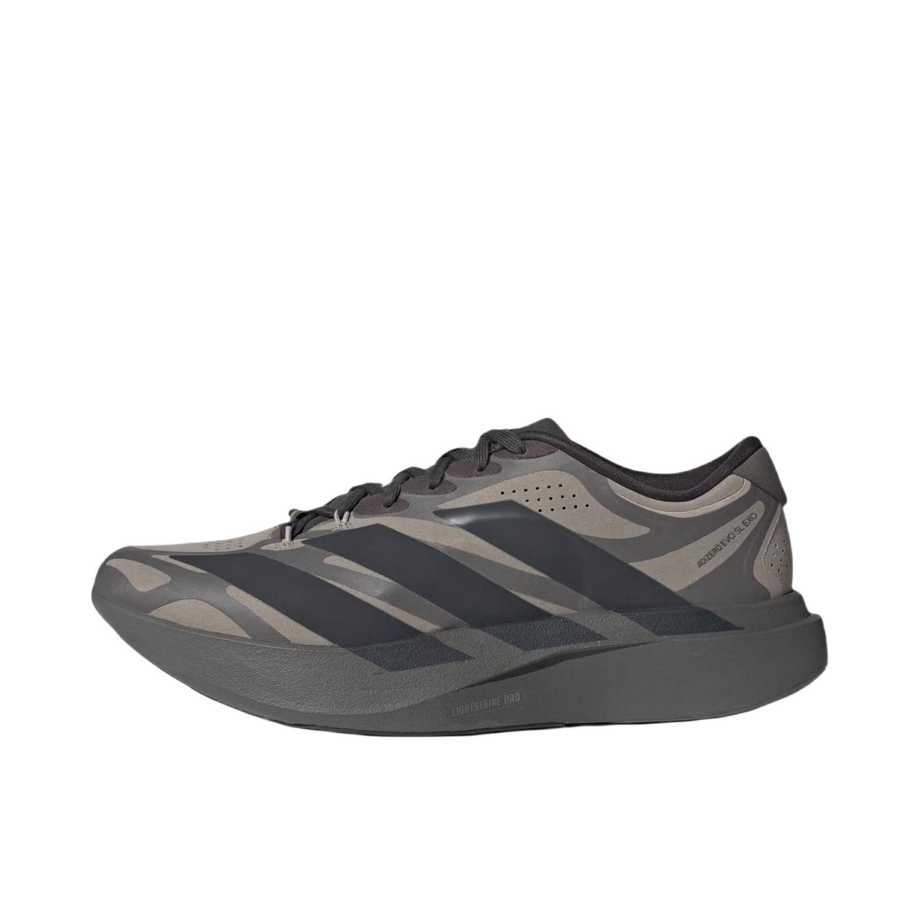 推荐商品：adidas Adizero Evo SL EXO 跑鞋 马拉松竞速橡胶回弹舒适贴合 灰色/褐色