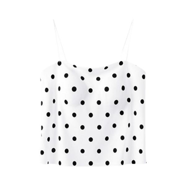 推荐商品：Ubras 2026SS 纯色透气带胸垫吊带 女装 UJ5A61031 白/黑波点