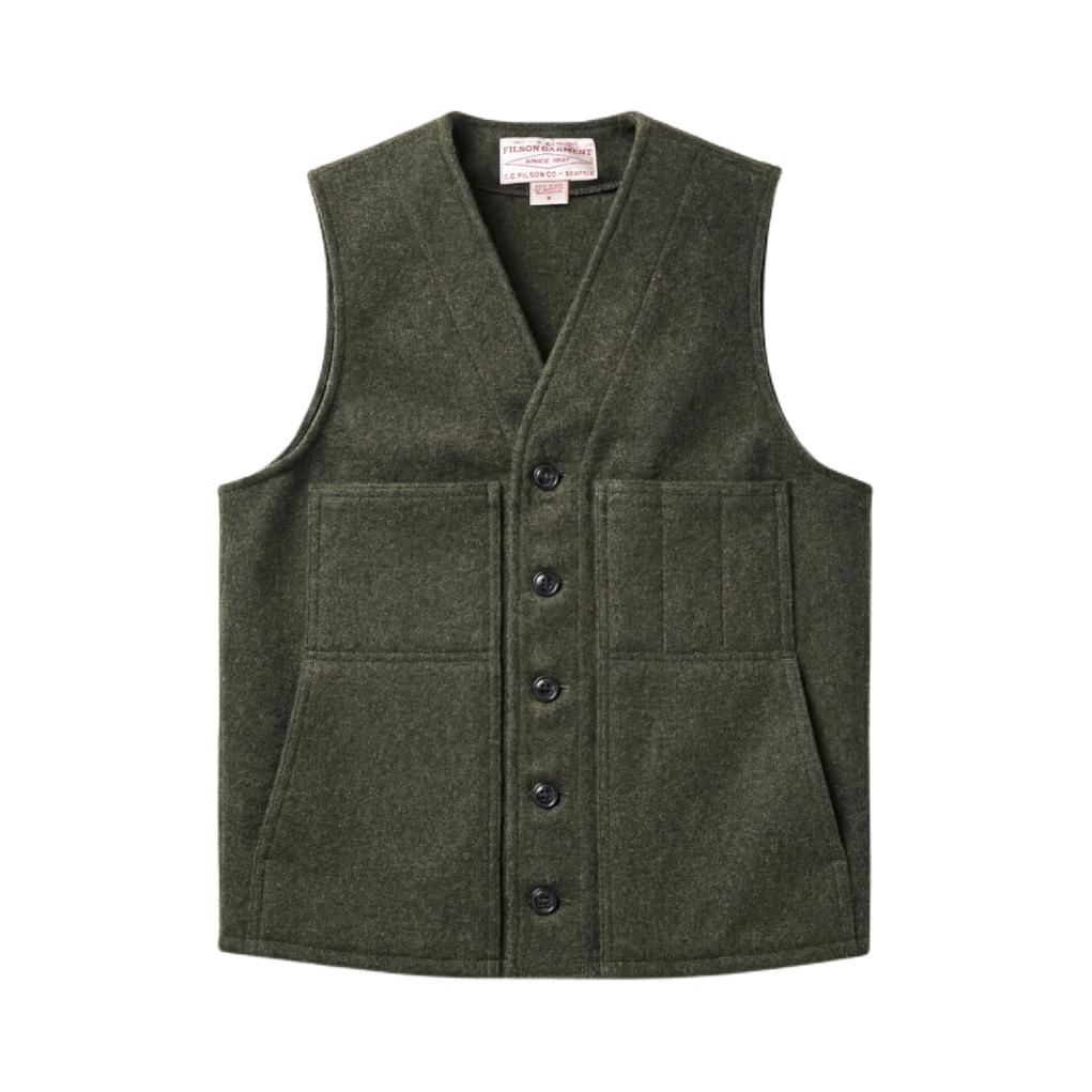 推荐商品：FILSON 保暖羊毛重磅马甲 20266328 森林绿