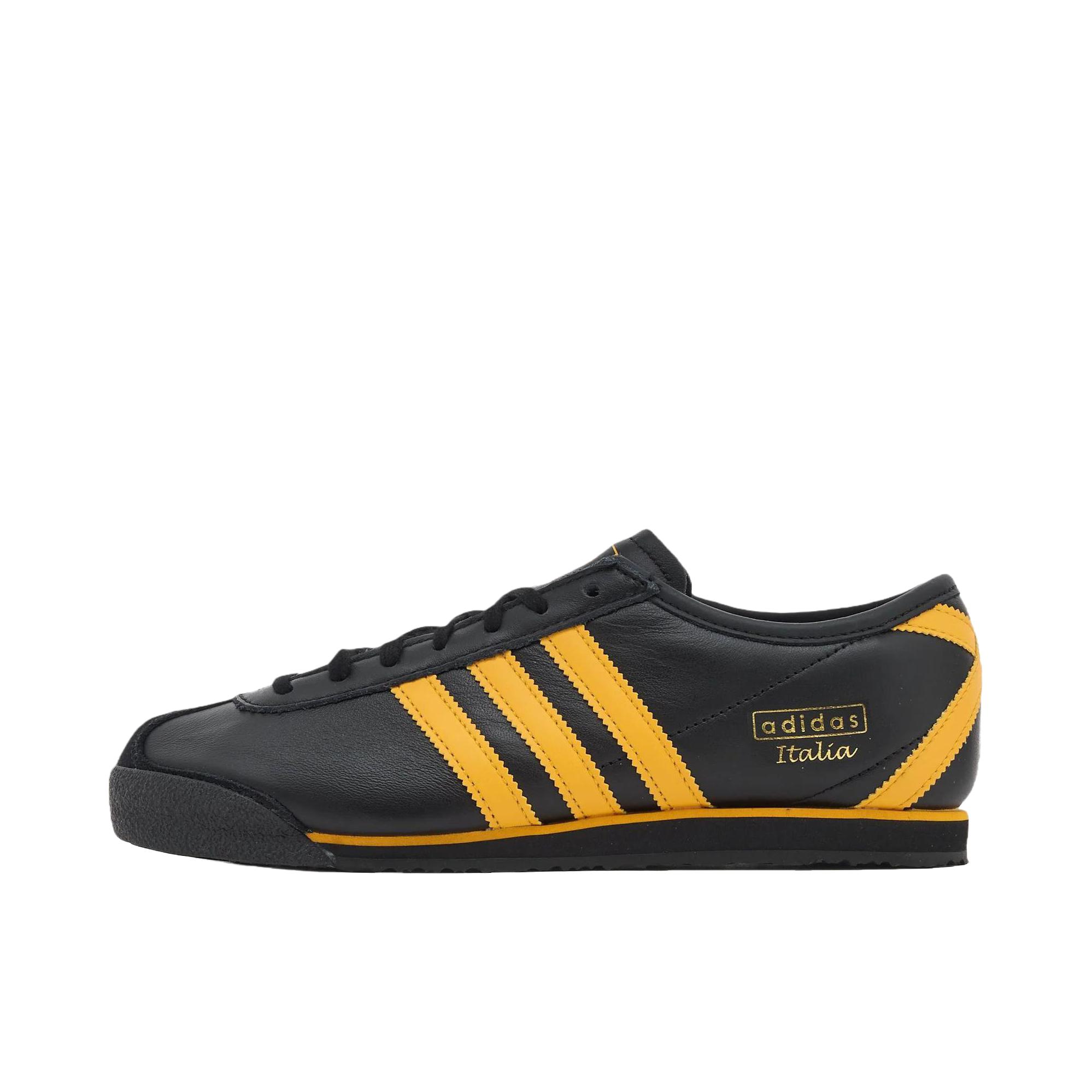 推荐商品：adidas Originals Italia 70s 跑鞋 耐磨低帮休闲舒适 女款/黑色/黄色