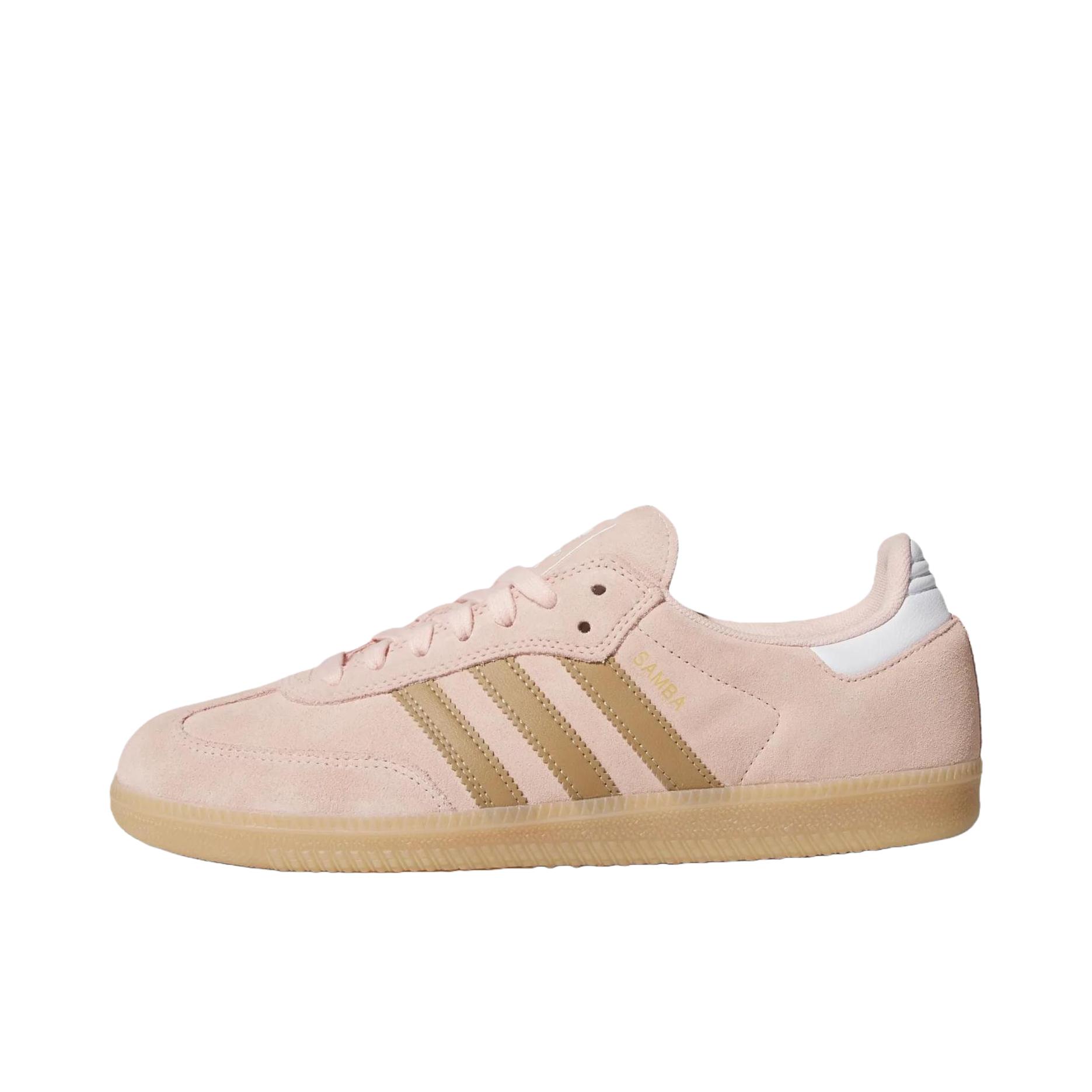 推荐商品：adidas Originals Samba ADV T头鞋 德训鞋 运动休闲鞋 潮流复古轻便防滑耐磨减震绒面柔和革贴合 腮红粉
