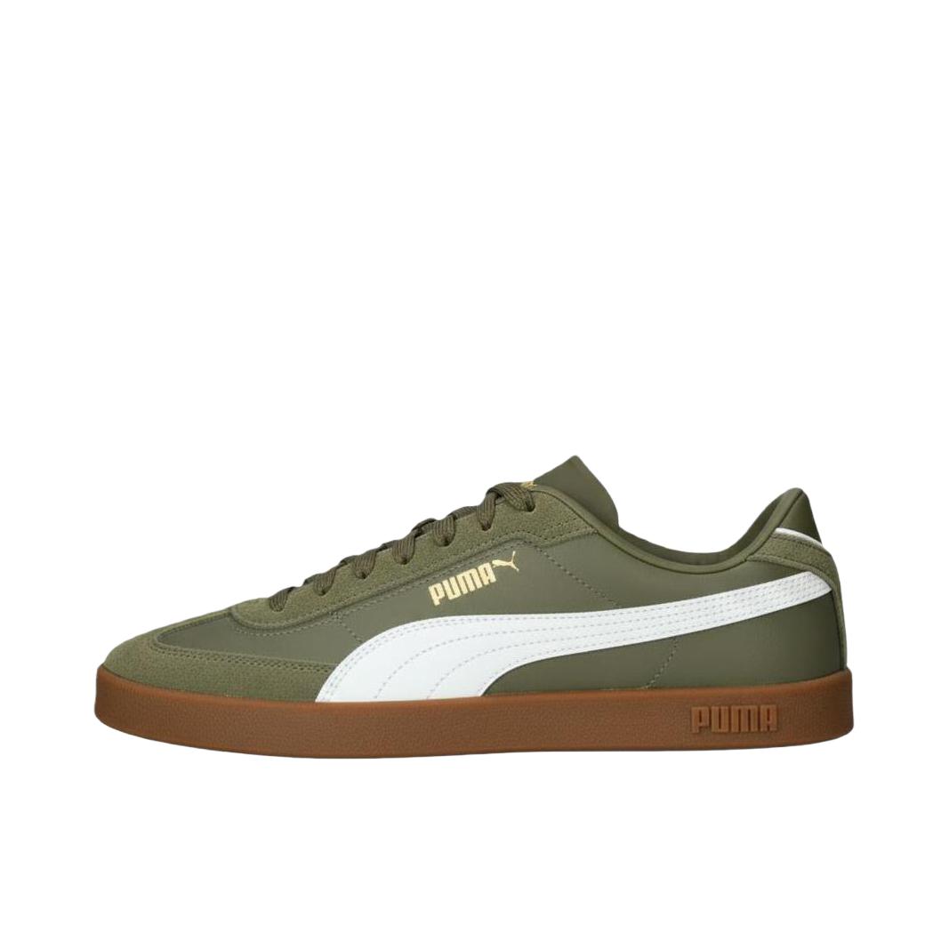 推荐商品：Puma/彪马 Club II Era T头鞋 德训鞋 板鞋 薄底防滑耐磨轻便低帮系带复古百搭支撑圆头贴合 绿色/珍珠白