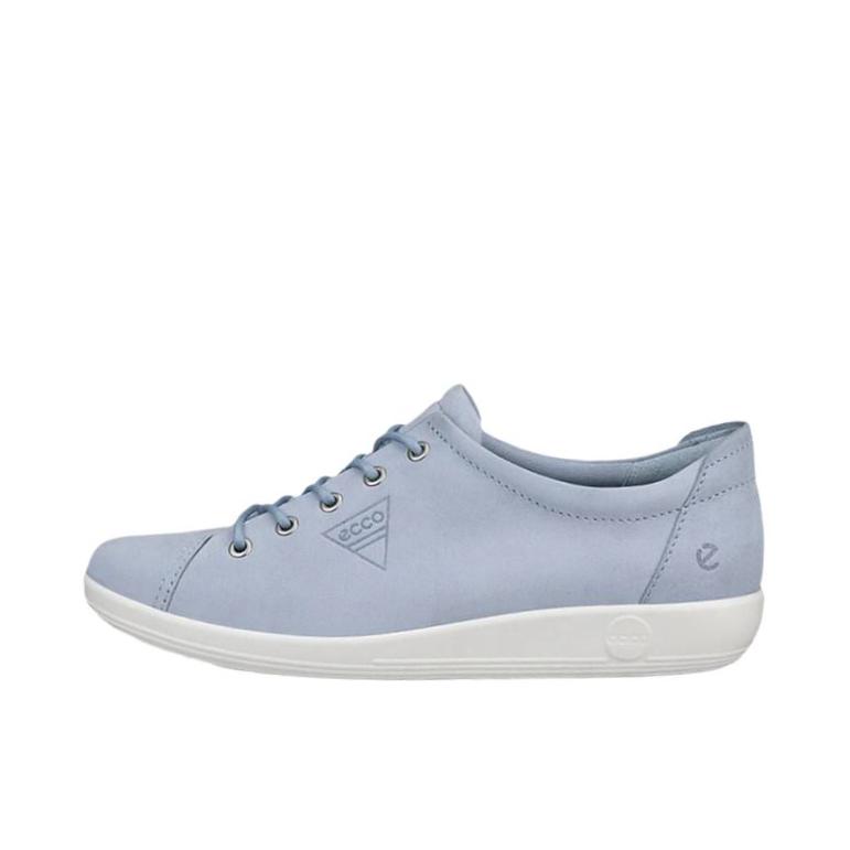 推荐商品：ECCO/爱步 Soft 2 时尚简约 复古百搭 舒适轻便 休闲鞋 女款/蓝色/白色