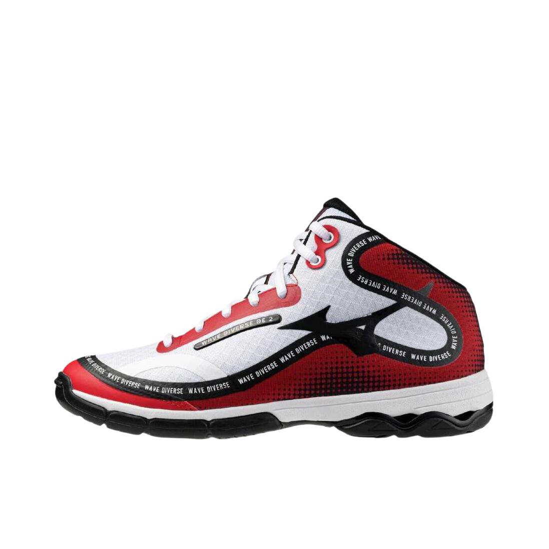 推荐商品：Mizuno/美津浓 Wave Diverse DE2 百搭 中帮 系带 平跟 跑鞋 白色/黑色/红色