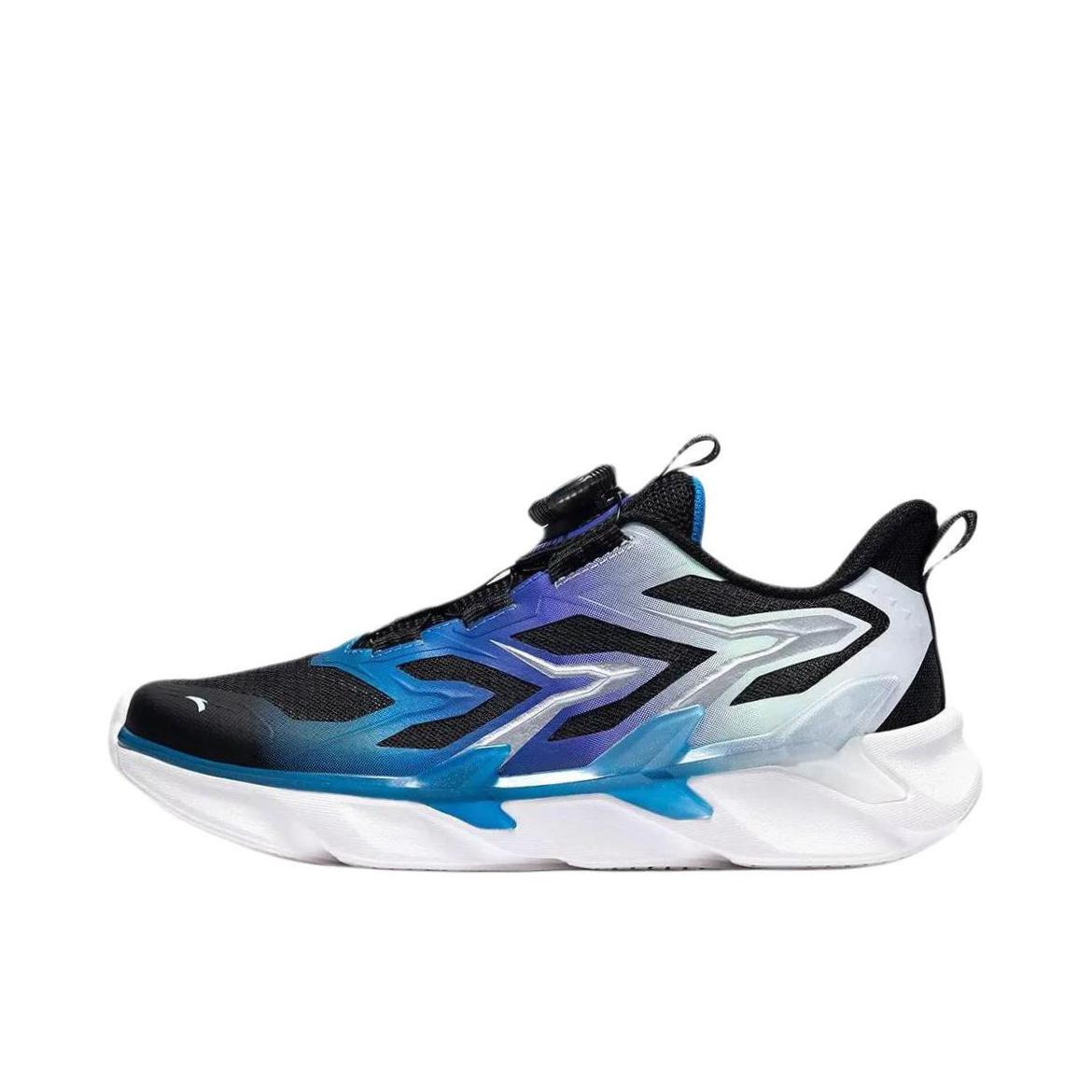 推荐商品：安踏 弓速pro 运动鞋儿童 网面透气减震 大童/黑色/激昂蓝/荧光赤道绿