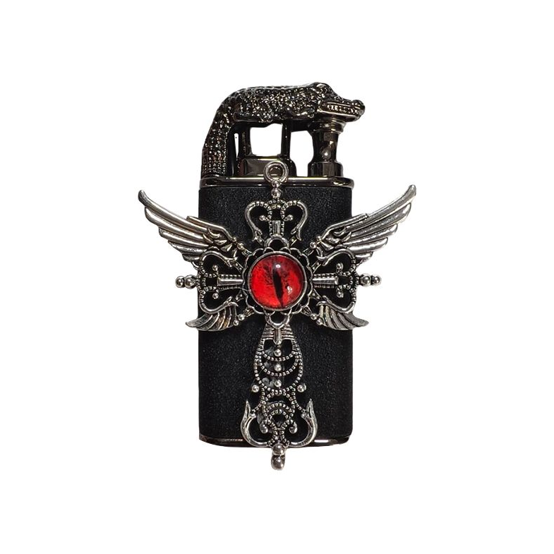 推荐商品：雅爵 朋克亚文化眼瞳羽翼充气打火机