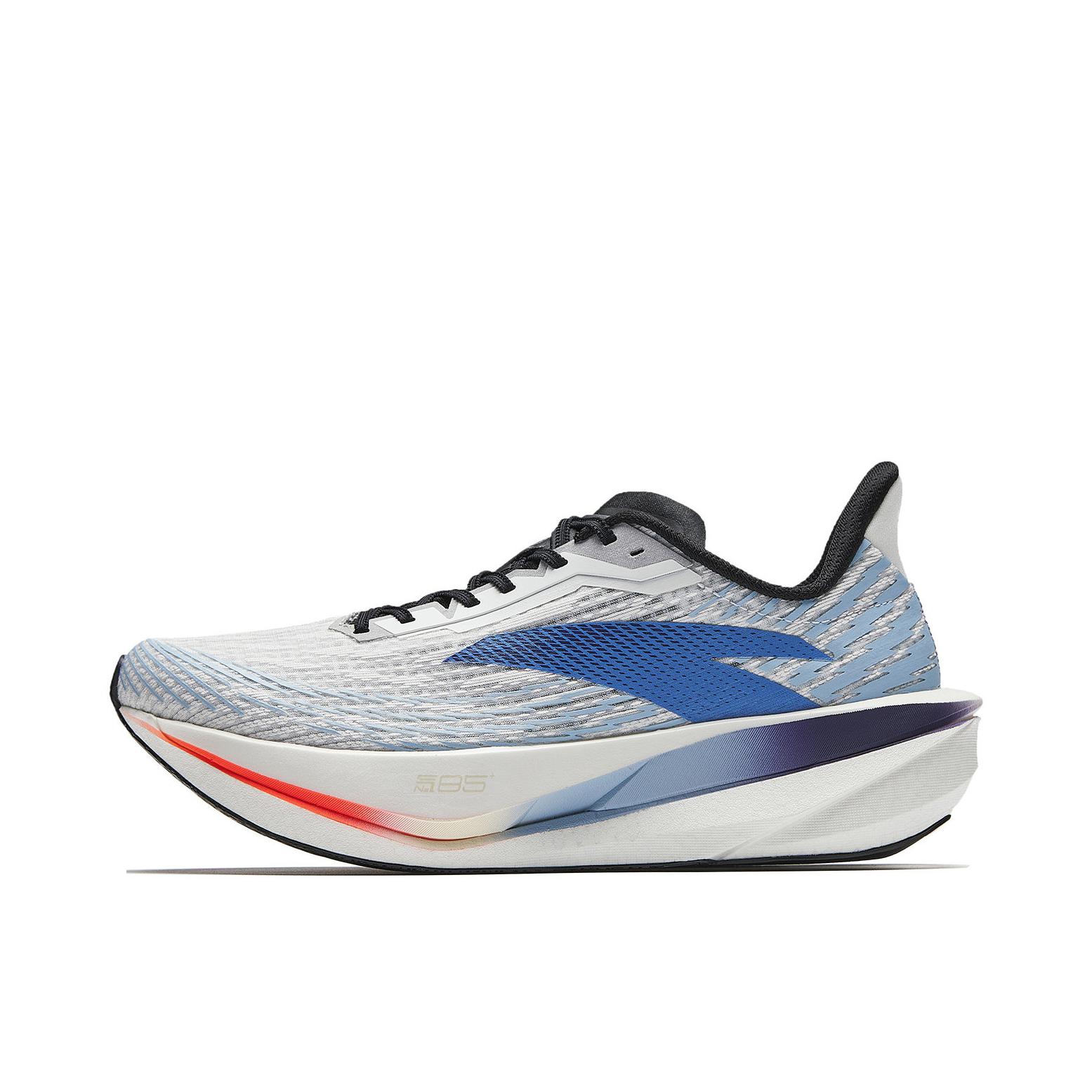 推荐商品：安踏 氮5000PRO 85 二区心率85 跑鞋 缓震透气回弹运动风长距离氮科技轻便无板轻质训练比赛竞速 纸莎白/霜塔灰