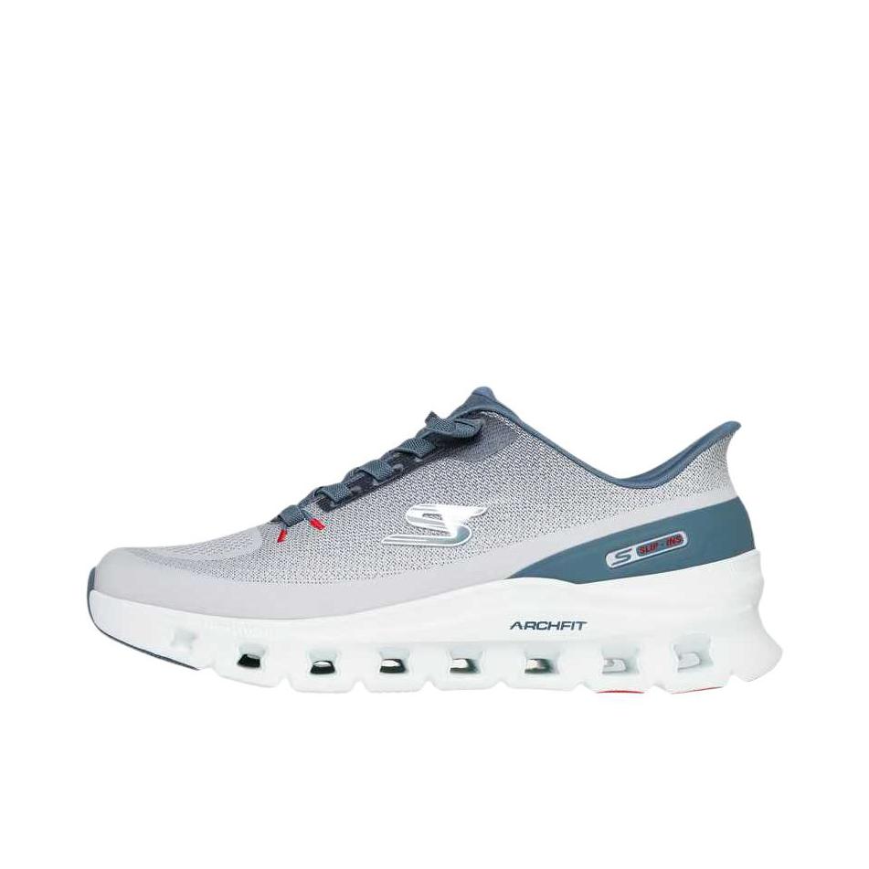 推荐商品：Skechers/斯凯奇 Arch Fit Glide-StepPro 运动休闲鞋 简约百搭中帮厚底 浅灰色 