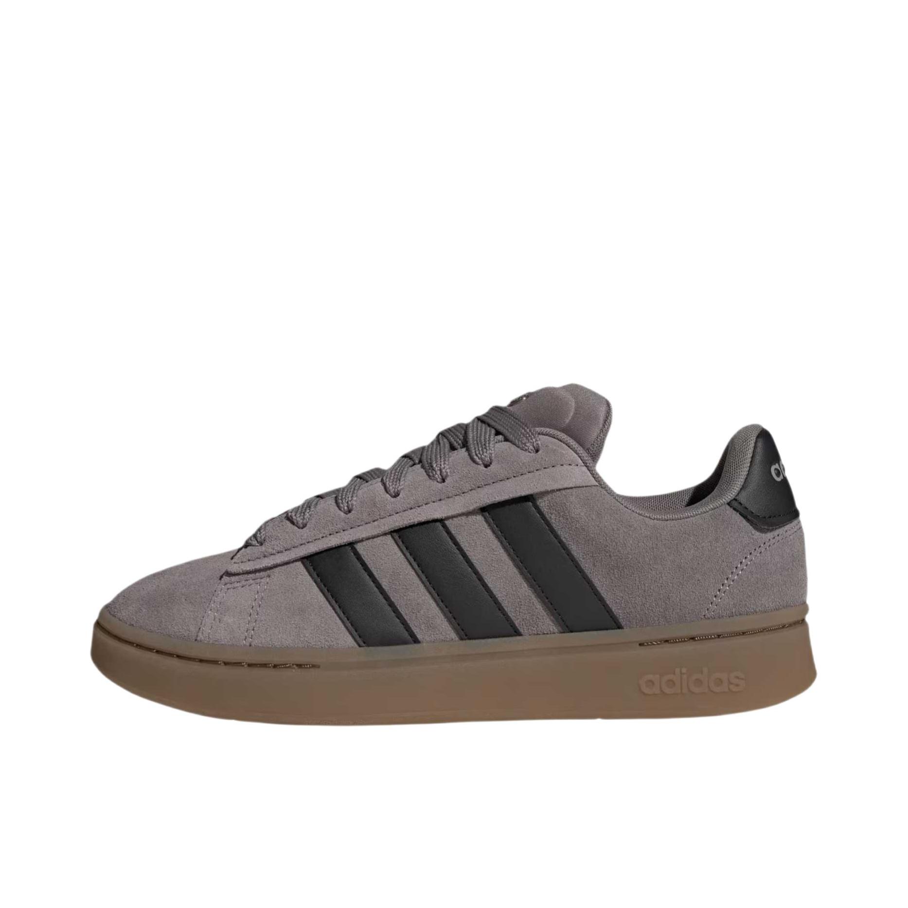 推荐商品：adidas Grand Court Alpha 面包鞋 板鞋 减震透气防滑耐磨百搭复古轻运动薄底贴合 灰褐色氧化物/核心黑/胶木色