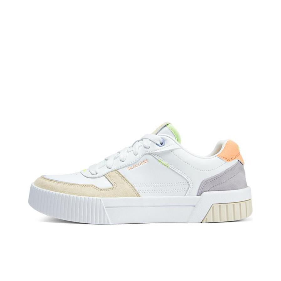 推荐商品：Skechers/斯凯奇 Court Classics 舒适百搭 防滑耐磨 缓震透气 轻质 板鞋 185092 白色/彩色