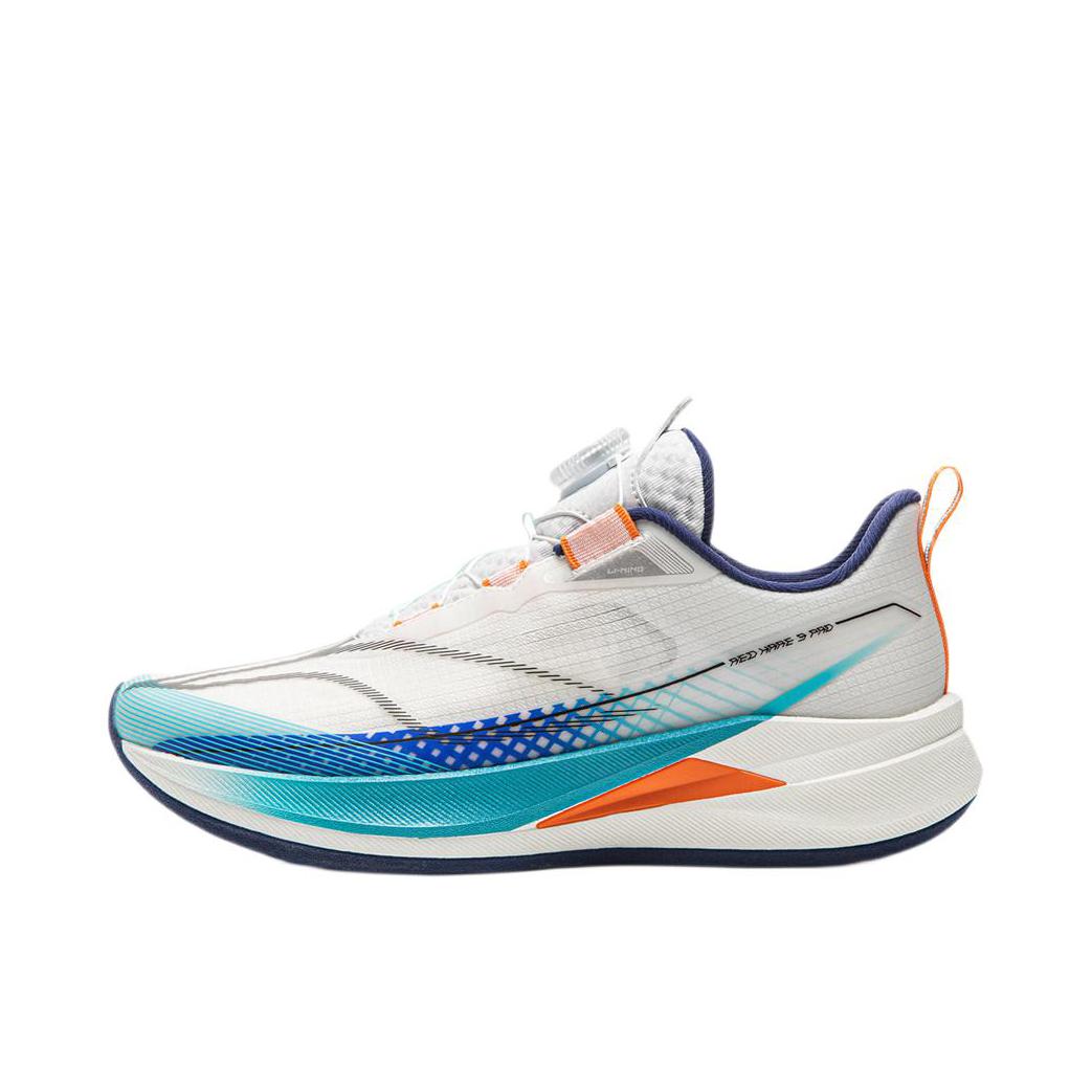 推荐商品：李宁 赤兔9 PRO 运动鞋儿童 防滑耐磨减震支撑旋转扣轻量高回弹竞速 大童/标准白/鲜蓝色/橘色