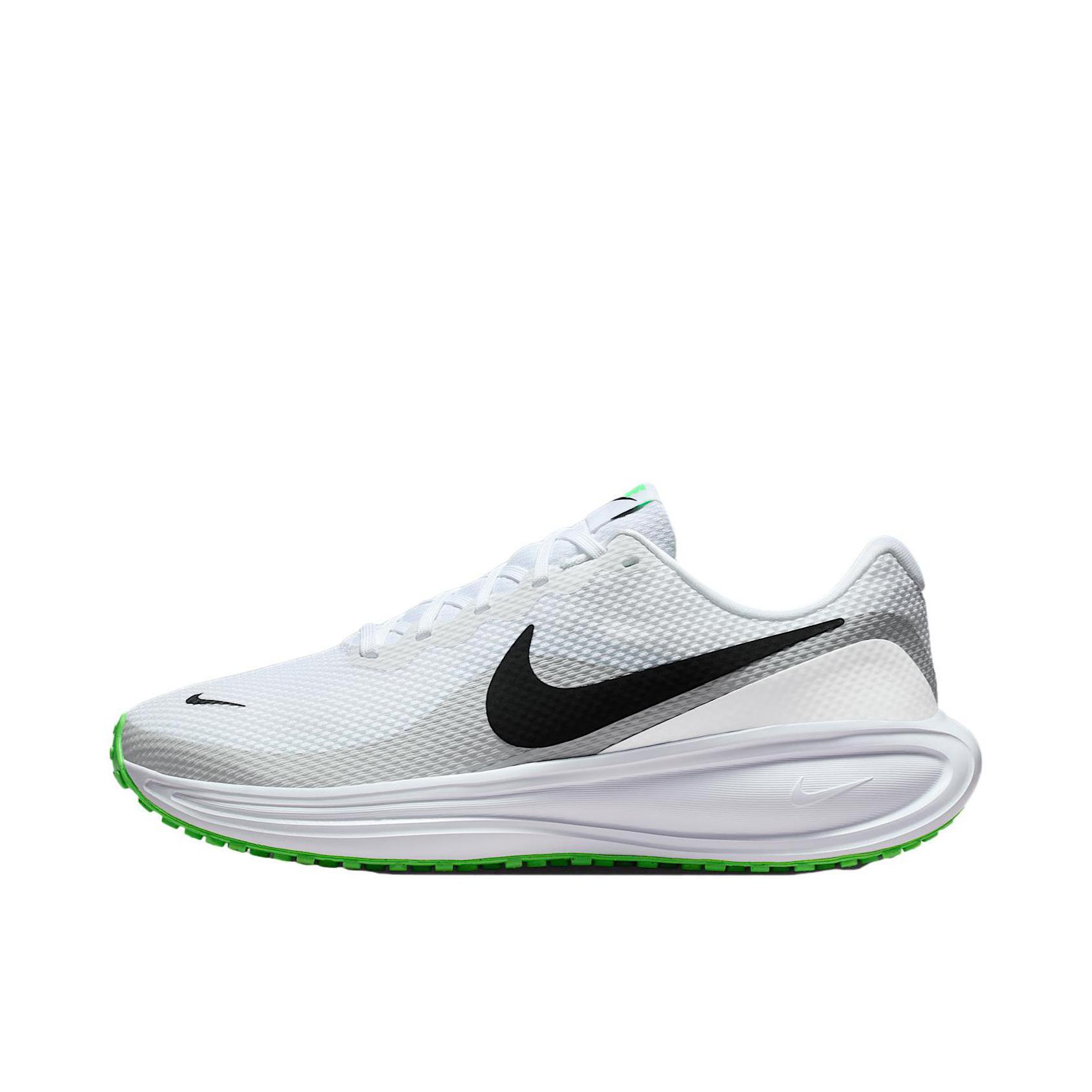 推荐商品：Nike Revolution 8 跑鞋 网布百搭防滑耐磨低帮缓震训练网面回弹轻便春夏支撑短跑贴合圆头 白色/黑色/绿色