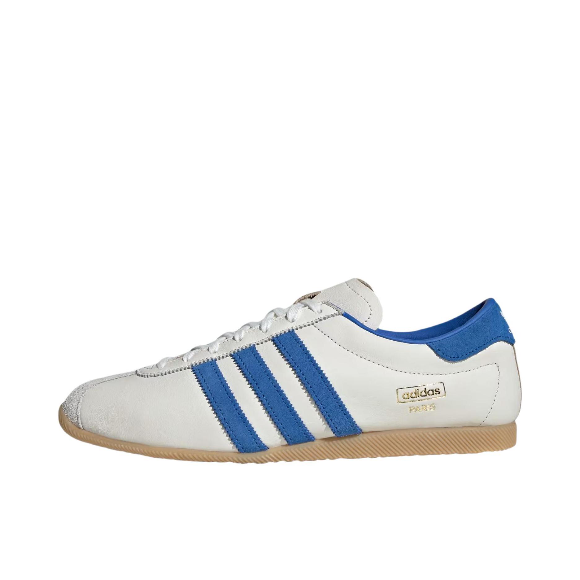 推荐商品：adidas Originals Paris 板鞋 简约舒适百搭贴合德训鞋 白色/蓝色
