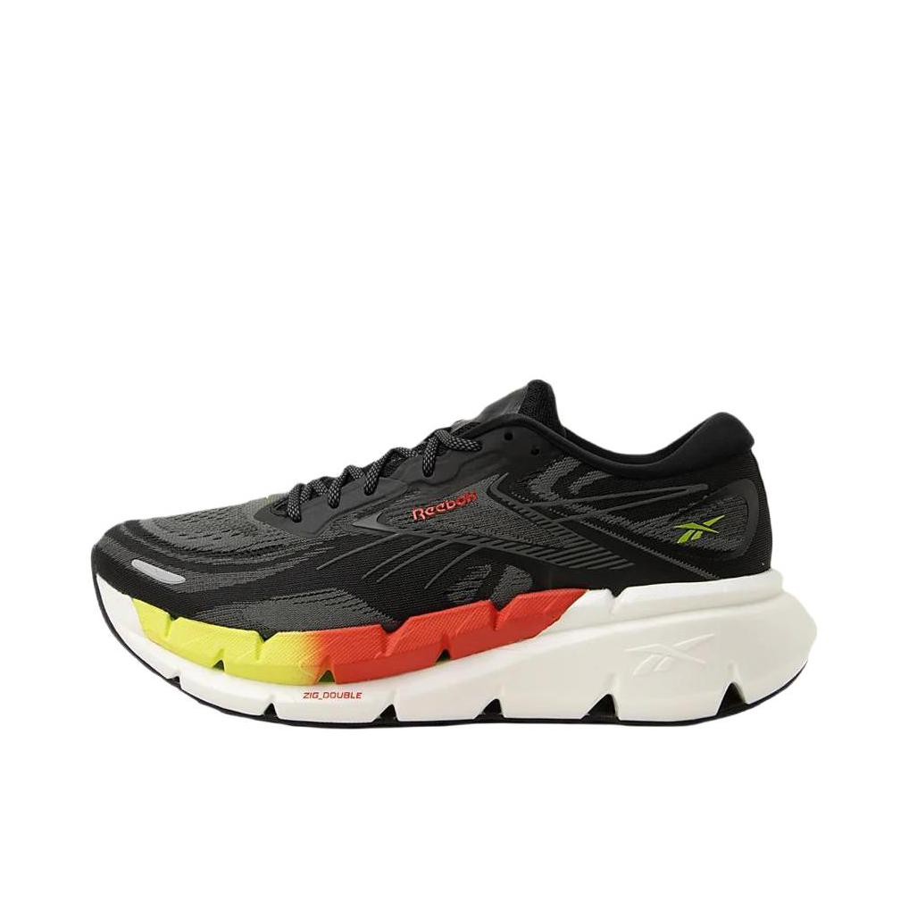 推荐商品：Reebok/锐步 FloatZig Double 跑鞋 厚底系带训练 黑色/黄色/红色