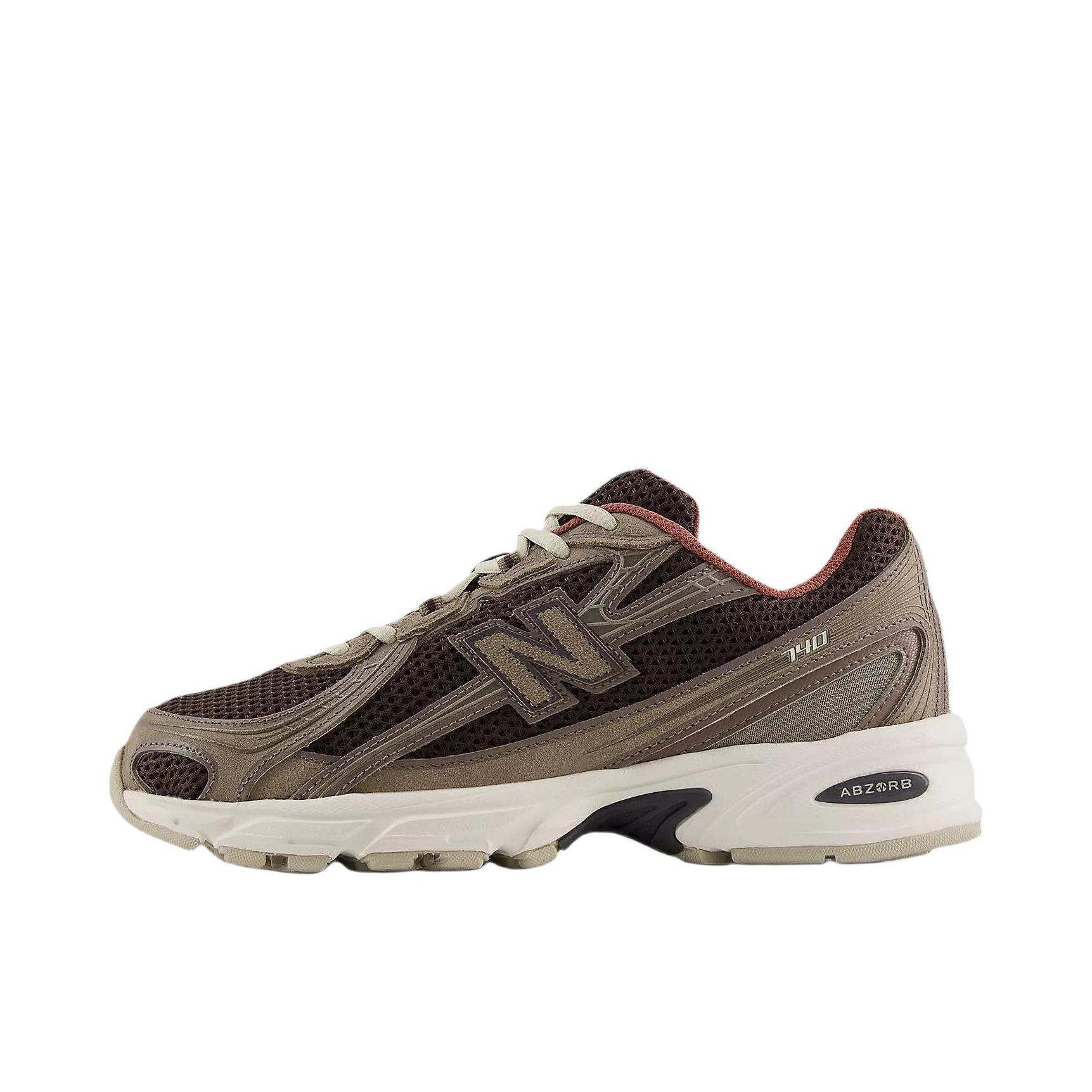 推荐商品：New Balance 740 v2 跑鞋 复古防滑耐磨网面低帮增高贴合 D宽/棕色/黑色