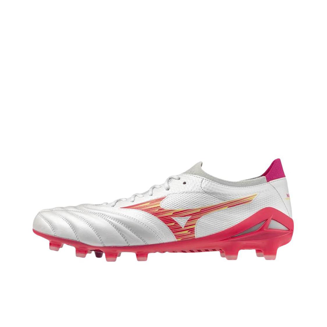 推荐商品：Mizuno/美津浓 Morelia NEO 4 FG 防滑耐磨 圆头 胶质长钉 天然草地 足球鞋 奶白色