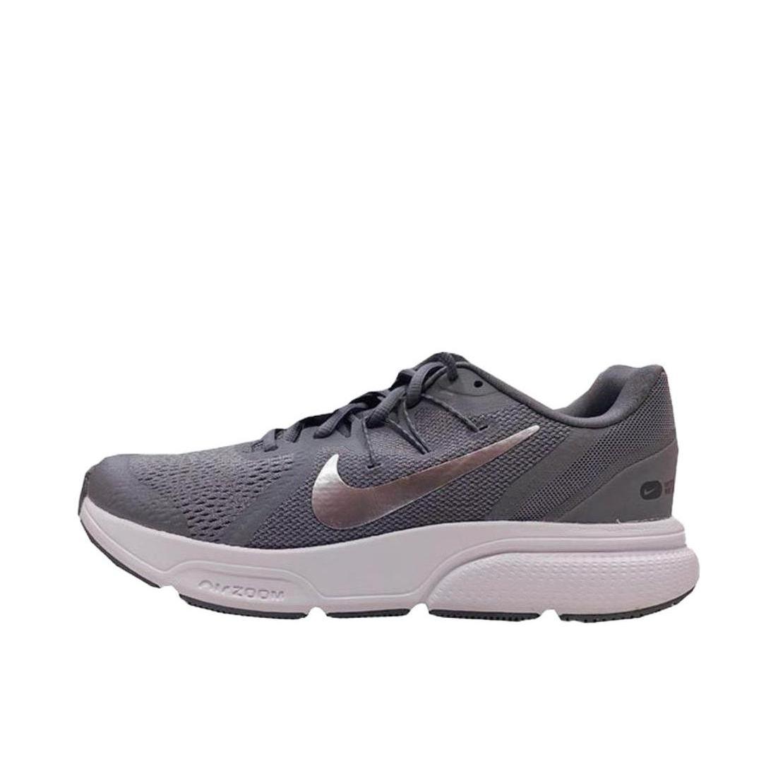 推荐商品：Nike Zoom Span 3 跑鞋 缓震回弹舒适轻便网面透气耐磨织物合成革日常跑 灰色