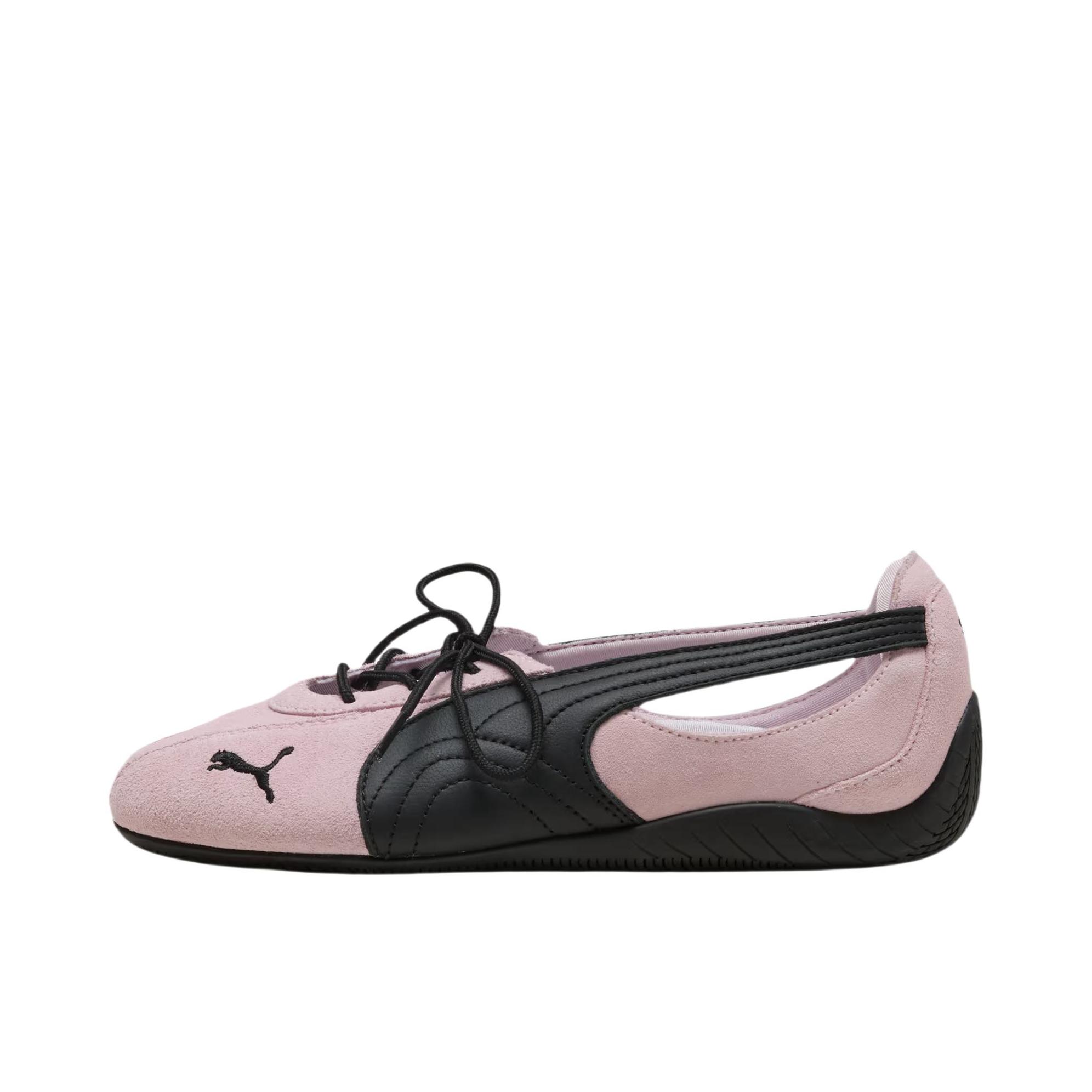 Puma/彪马 speedcat Ballet Nova 训练鞋 牛皮平跟圆头薄底芭蕾风玛丽珍 粉色/PUMA黑色
