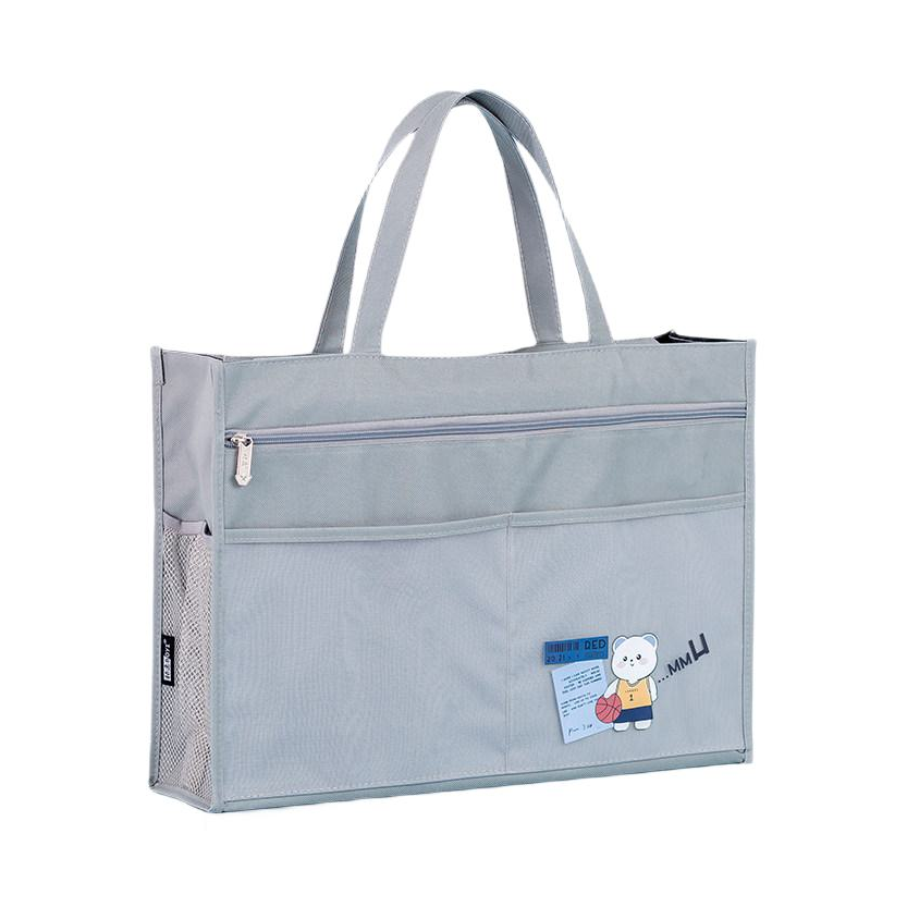 推荐商品：贝尔漫 三层小熊款 帆布 A3 文件袋