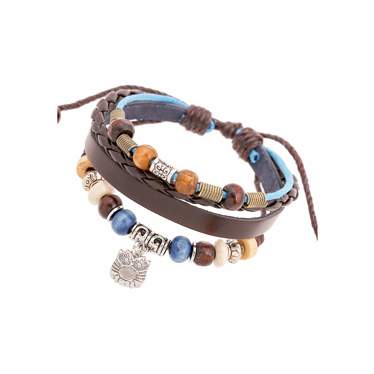 推荐商品：弘浪 猫头鹰柴木手绳 HLCM0208