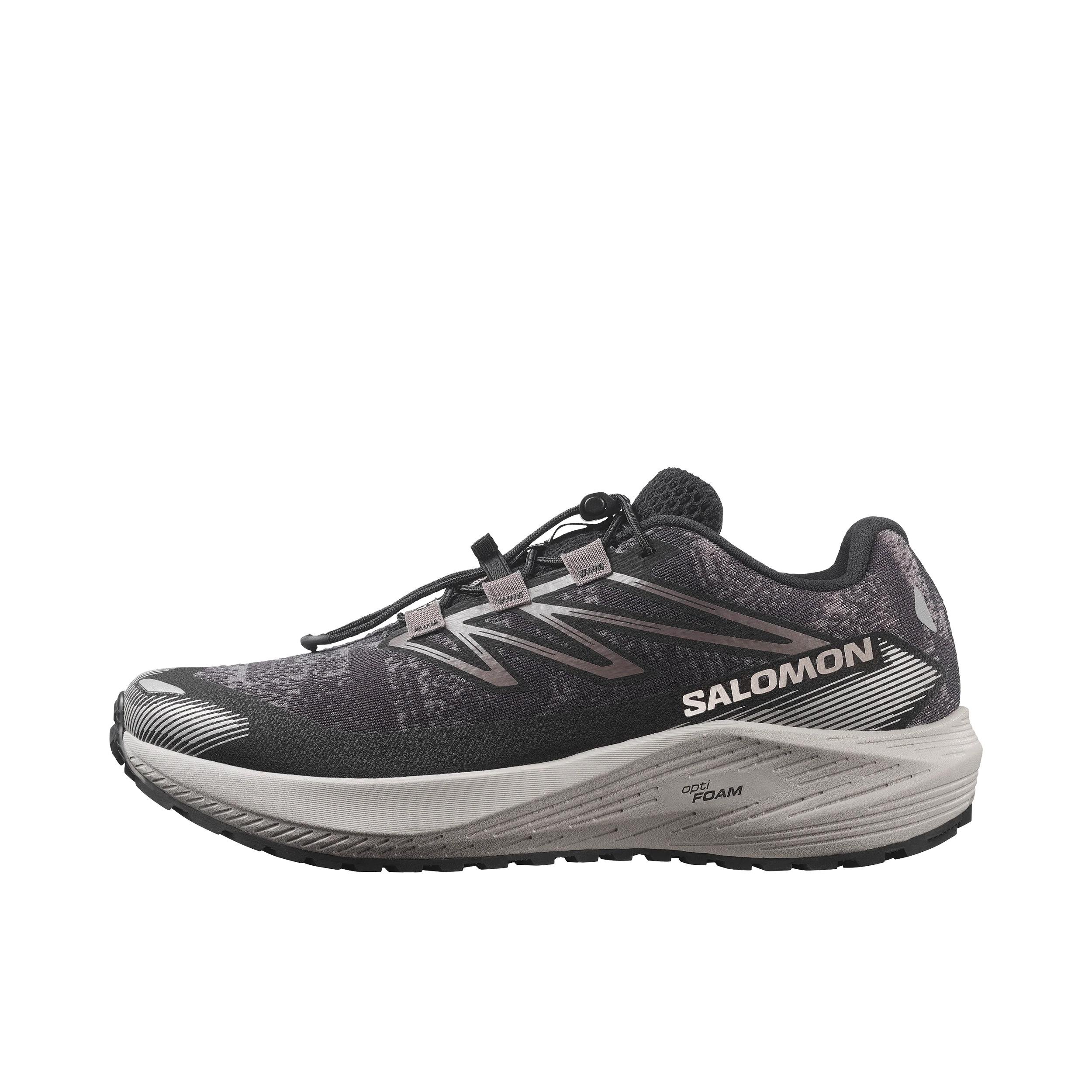 推荐商品：Salomon/萨洛蒙 AERO FLOW GRVL 跑鞋 圆头舒适百搭耐磨 深海鸥灰/帕洛玛/黑色