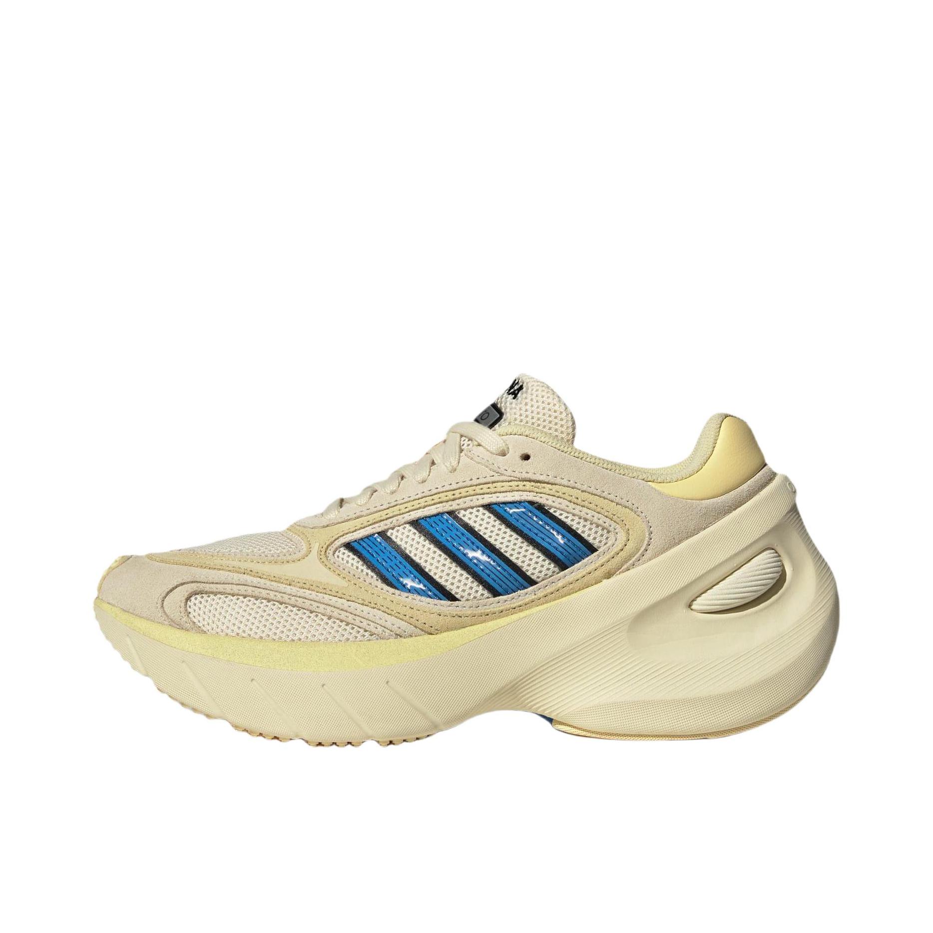 推荐商品：adidas Originals Adizero Goukana 运动休闲鞋 低帮减震防滑厚底支撑贴合 浅黄色/蓝色