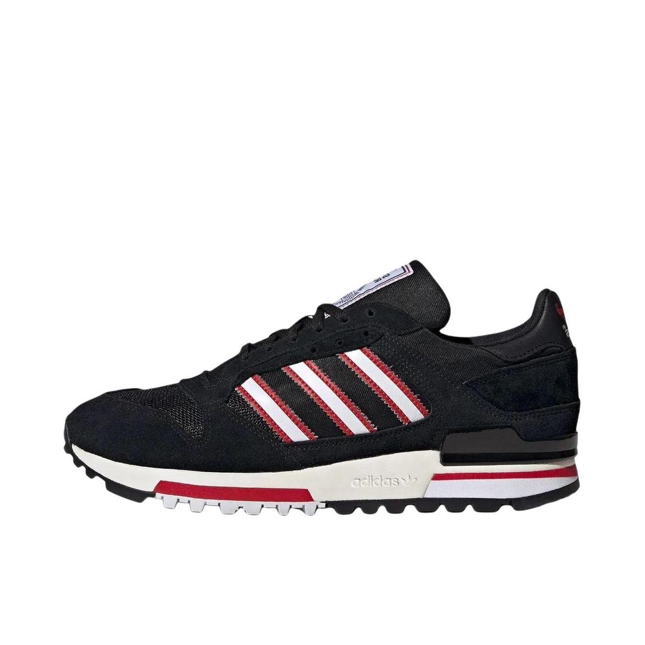 推荐商品：adidas ZX 600 Clear Onix 防滑 低帮 平跟 耐磨 运动休闲鞋 黑色/红色