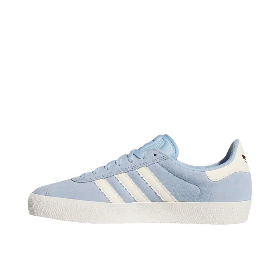 推荐商品：adidas Originals GAZELLE ADV 板鞋 平跟圆头舒适支撑贴合 晴空蓝/米白/粉笔白