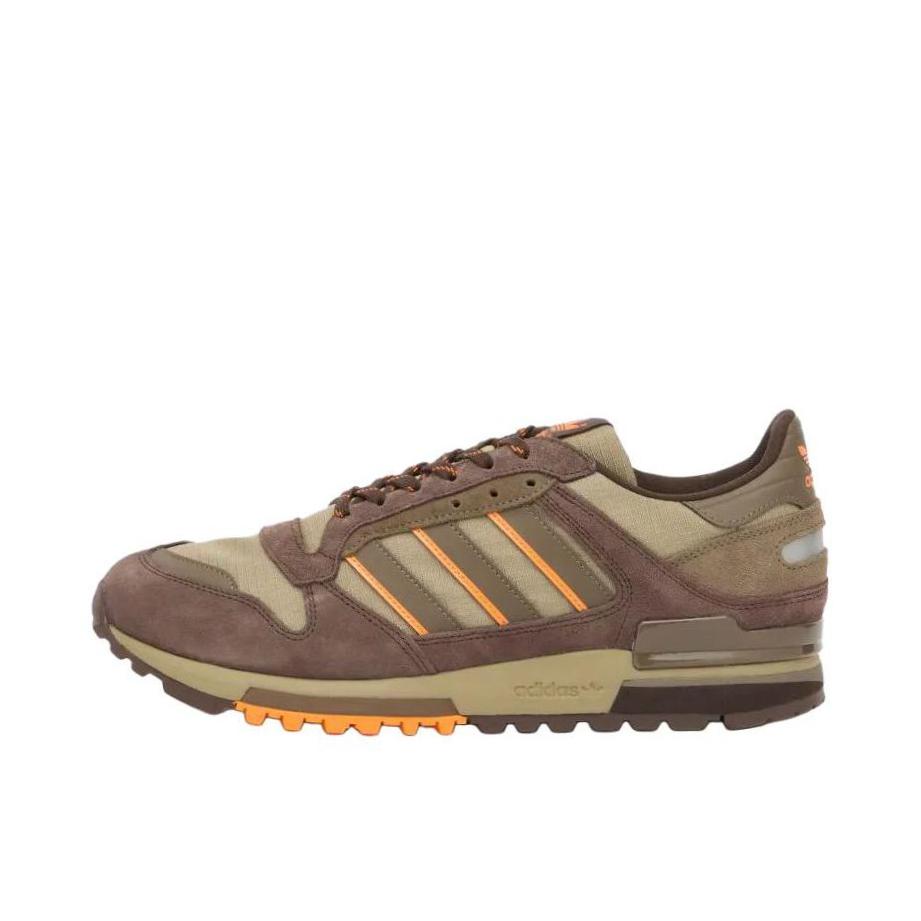 推荐商品：adidas Originals ZX 600 跑鞋 厚底橡胶圆头系带 棕色