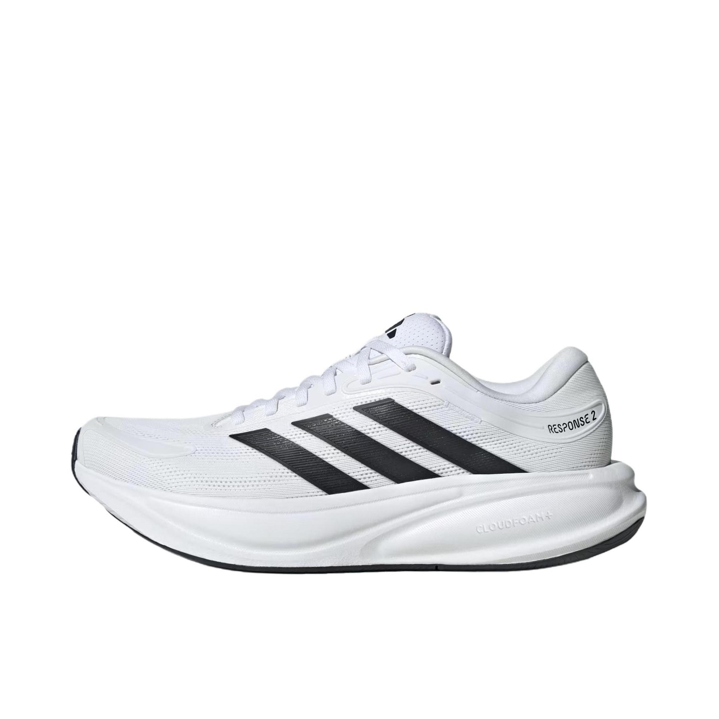 推荐商品：adidas Response 2.0 跑鞋 舒适时尚耐磨回弹支撑贴合圆头 白色