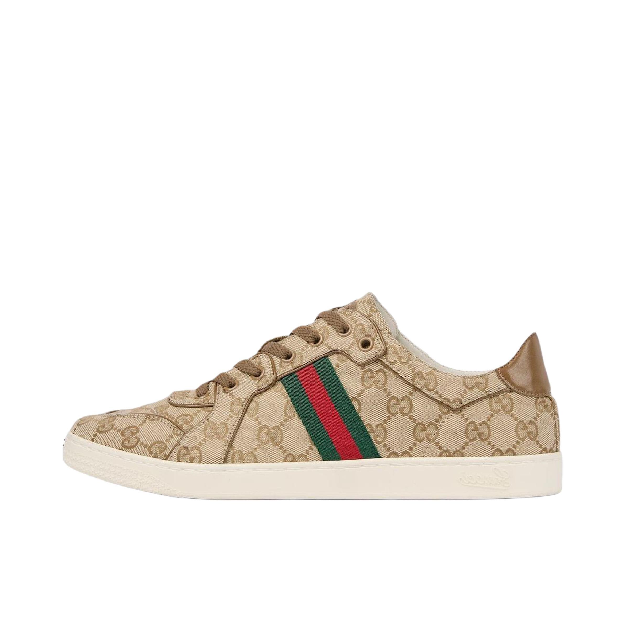 推荐商品：Gucci Generation 板鞋 皮革系带平跟 棕色
