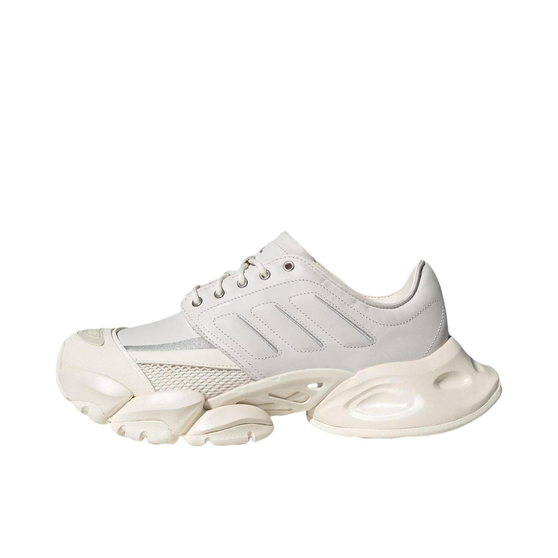 推荐商品：adidas XLG RUNNER HYBRI 跑鞋 厚底增高防滑耐磨系带休闲运动训练 白色/金属银