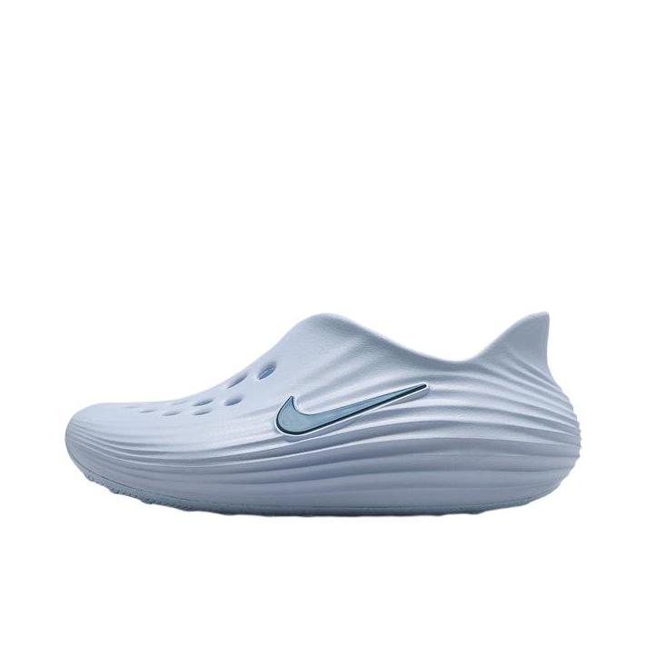 推荐商品：Nike ReactX Rejuven8 简约 包头 一脚蹬 中跟 洞洞鞋 凉鞋 大童/氢蓝色/工作蓝