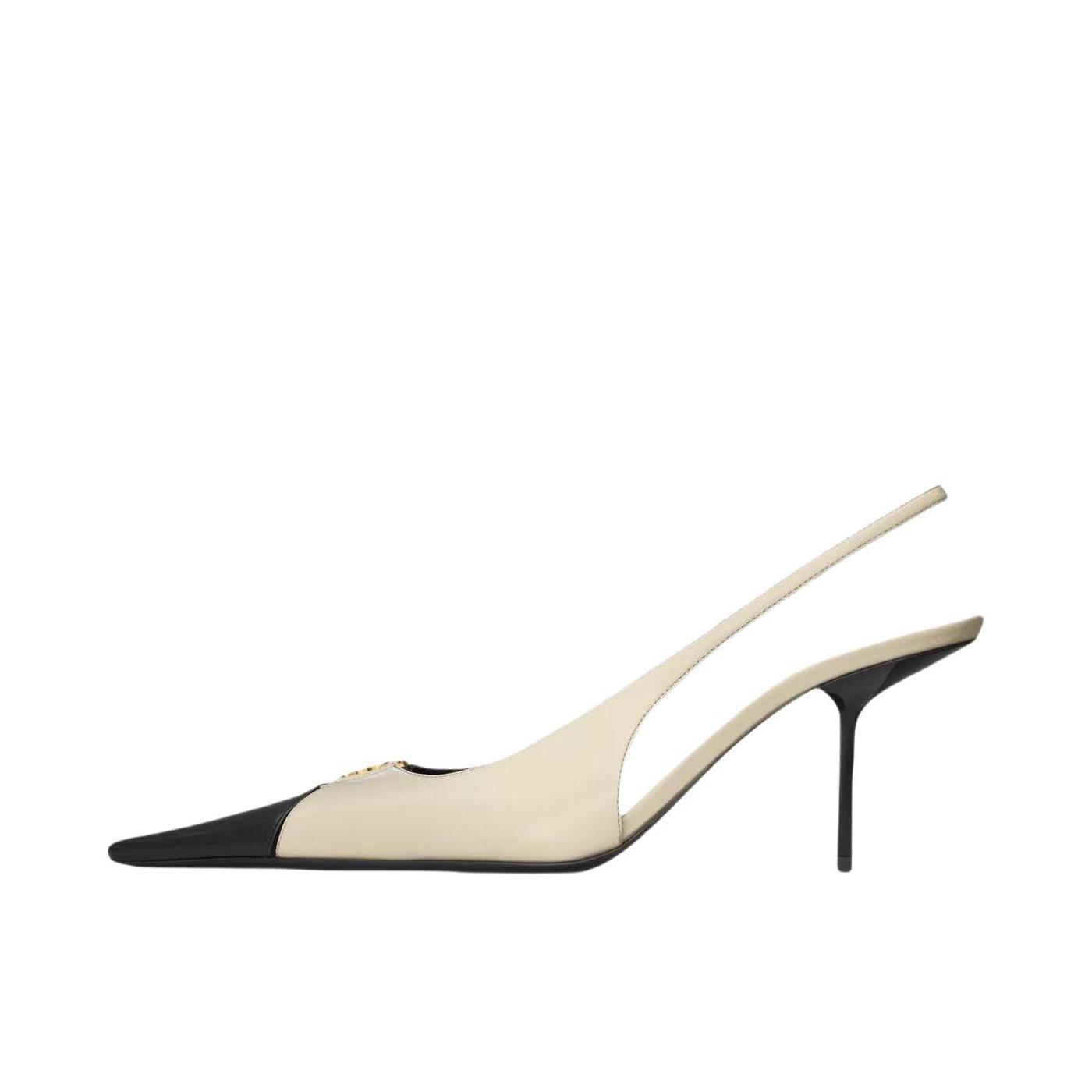推荐商品：YSL/圣罗兰 Babylone Breteuil 高跟鞋 简约时尚轻便百搭 跟高7.5cm/白色