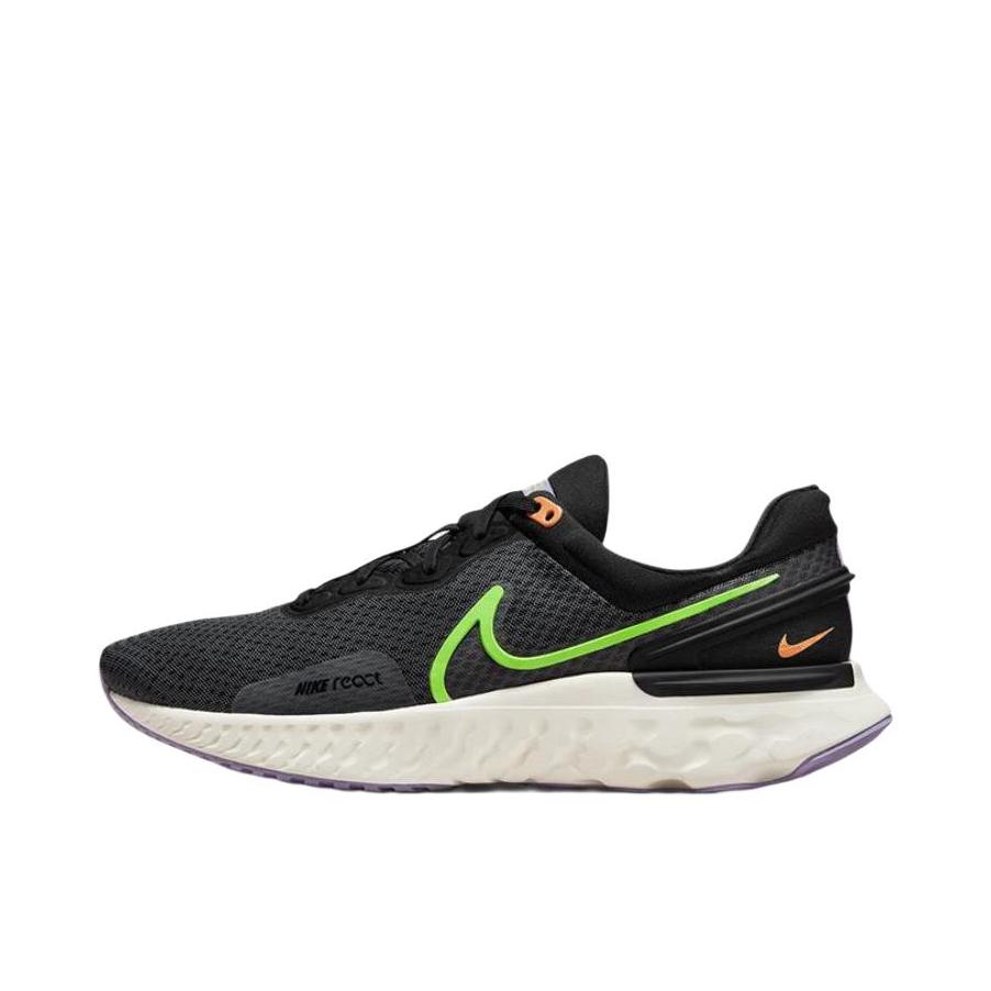 推荐商品：Nike React Miler 3 跑鞋 缓震防滑耐磨轻便透气织物支撑 黑色/绿色/橙色