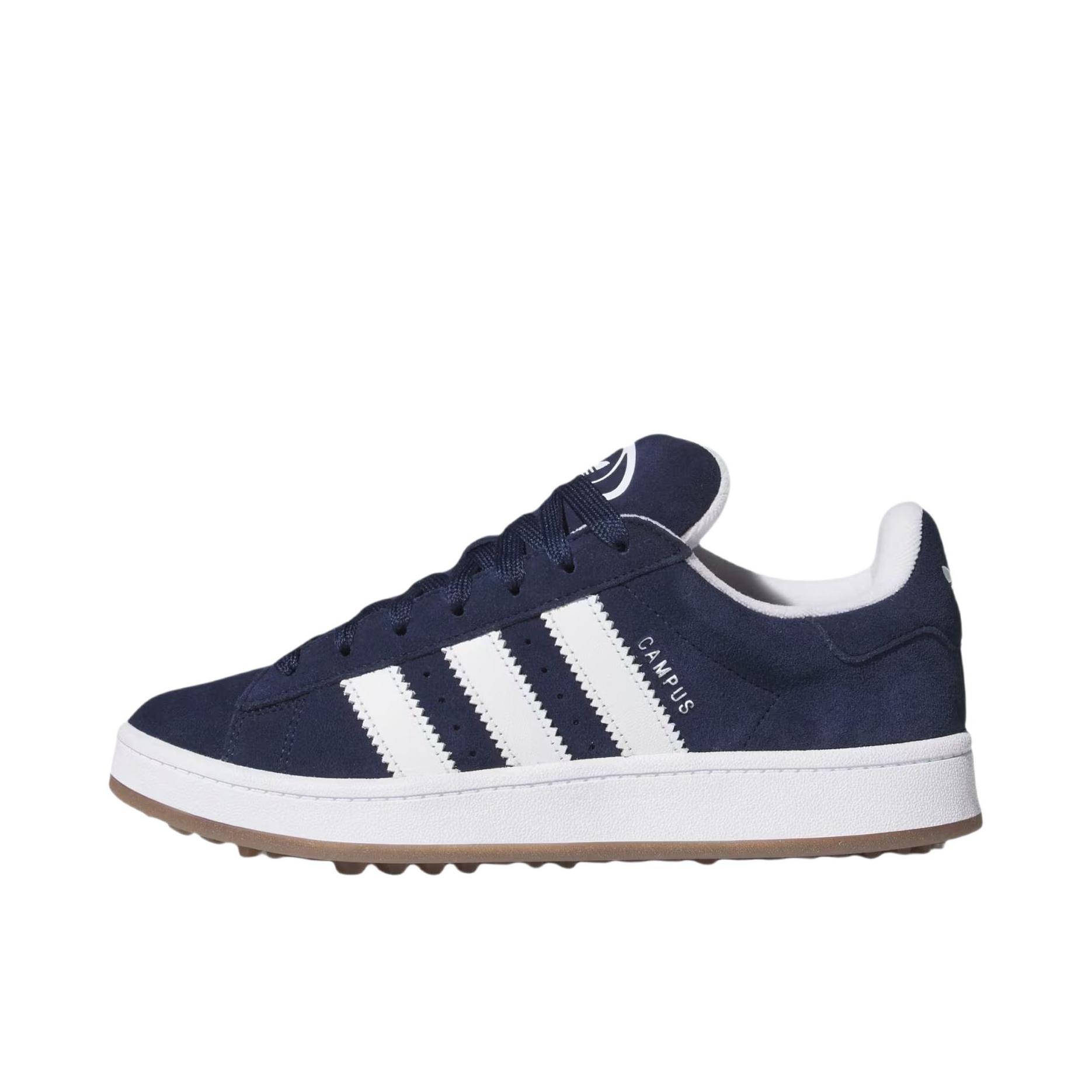 推荐商品：adidas Originals Campus 00s 板鞋 面包鞋 复古缓震透气轻便薄底贴合耐穿圆头包裹性平跟支撑 藏蓝色/白色