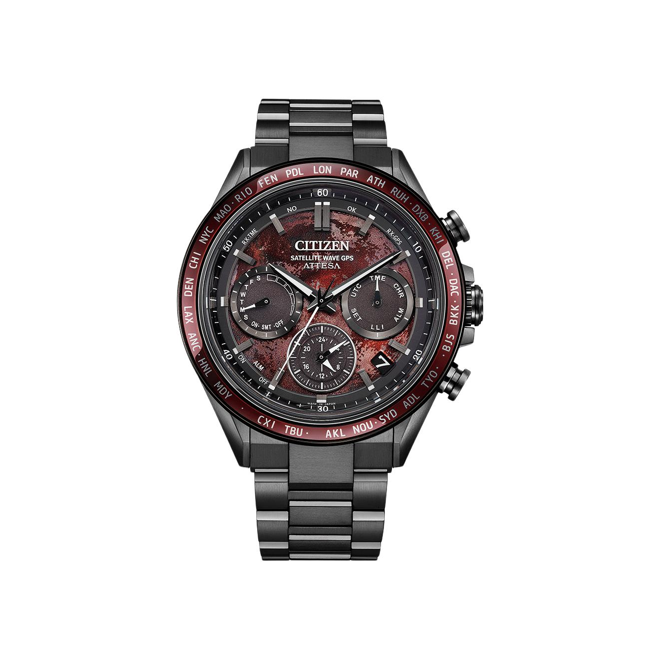 推荐商品：Citizen/西铁城 Attesa系列 超级钛表带100米防水万年历日期显示世界时光能石英男士手表