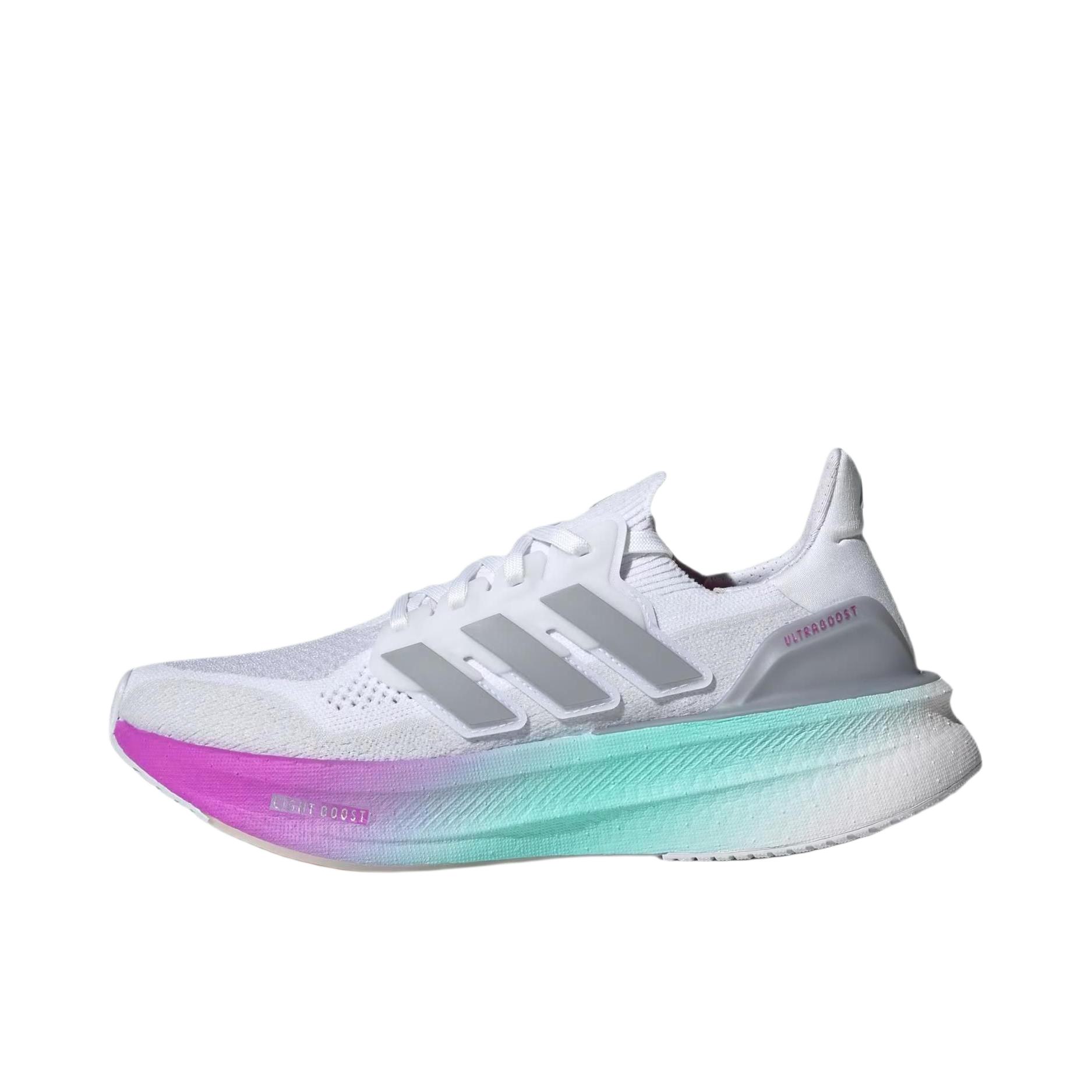 推荐商品：adidas Ultraboost 5.0 跑鞋 轻便减震回弹支撑贴合随心畅跑短跑 奶白色 