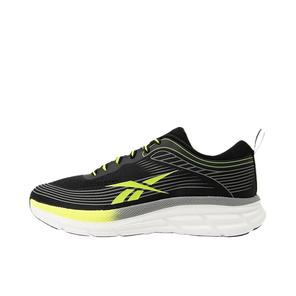 推荐商品：Reebok/锐步 Road Strider 跑鞋 百搭圆头系带厚底 黑色/黄色