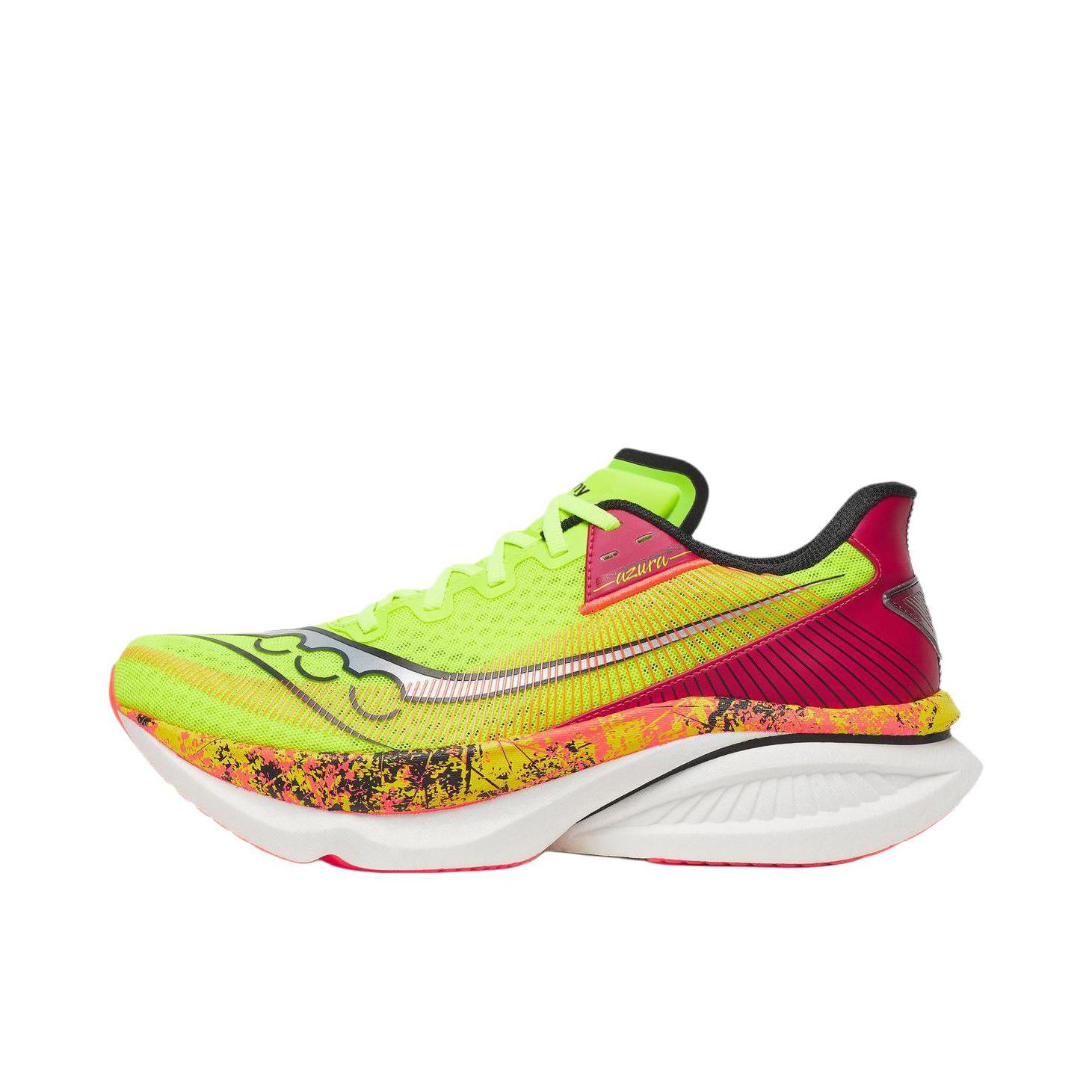推荐商品：Saucony/索康尼 Endorphin Azura 跑鞋 柔软休闲轻便舒适回弹贴合训练 黄色/红色