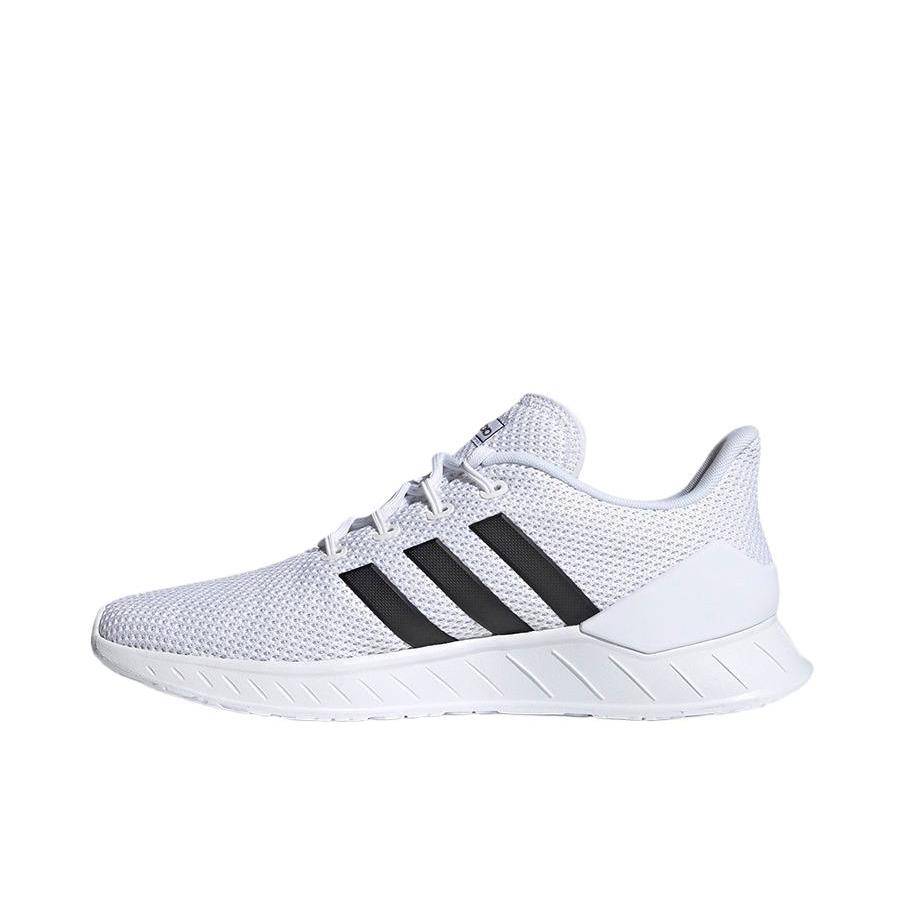 推荐商品：adidas Questar Flow 跑鞋 轻便缓震网面透气防滑耐磨复古织物合成革训练 白色/黑色