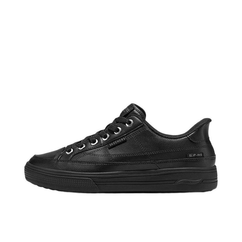 推荐商品：Skechers/斯凯奇 Arch Fit Arcade 板鞋 耐磨低帮系带平跟 黑色