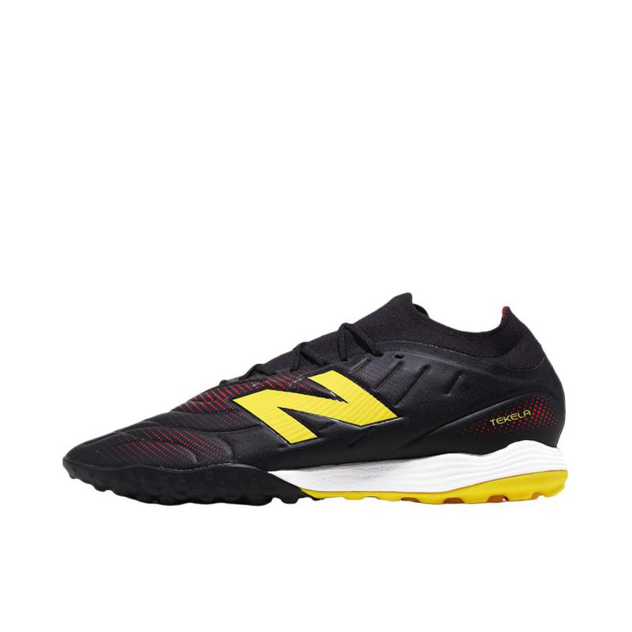 推荐商品：New Balance Tekela V5 TF 足球鞋 碎钉人造草地圆头系带 D宽/黑色/黄色