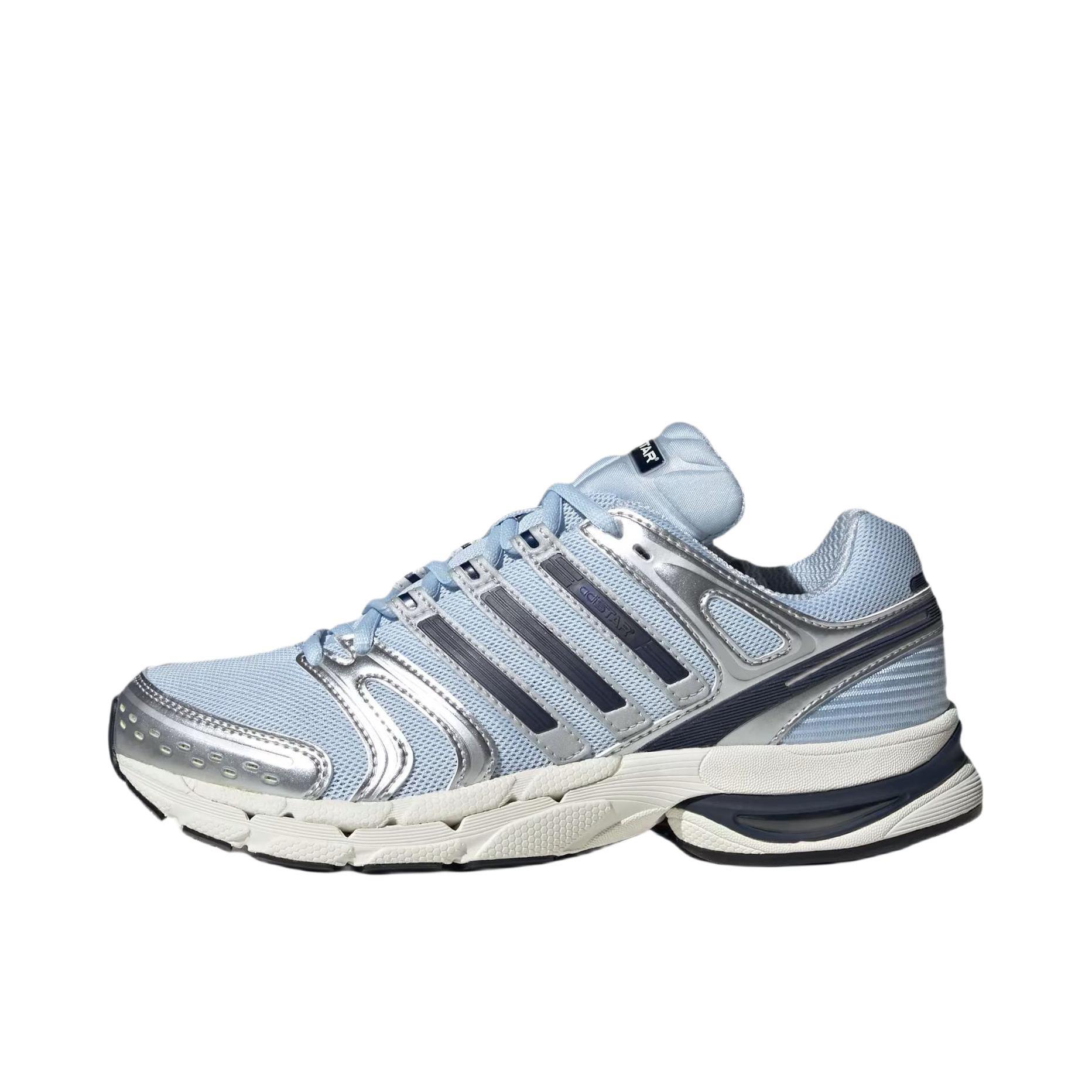 推荐商品：adidas AdiStar Control 5 跑鞋 复古耐磨支撑防滑贴合网面耐穿 女款/蓝色/银色