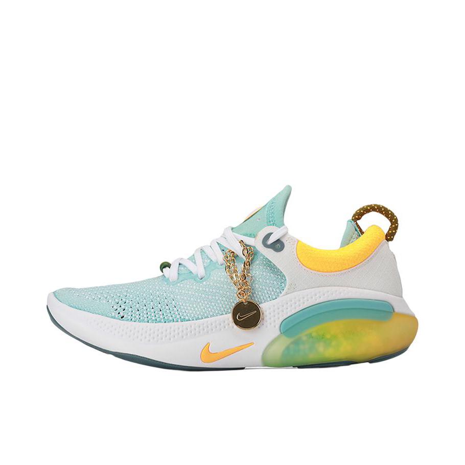 推荐商品：Nike Joyride Run 跑鞋 飞线颗粒缓震回弹舒适透气休闲运动耐磨织物支撑防滑 White Blue Yellow 白色/蓝色/黄色