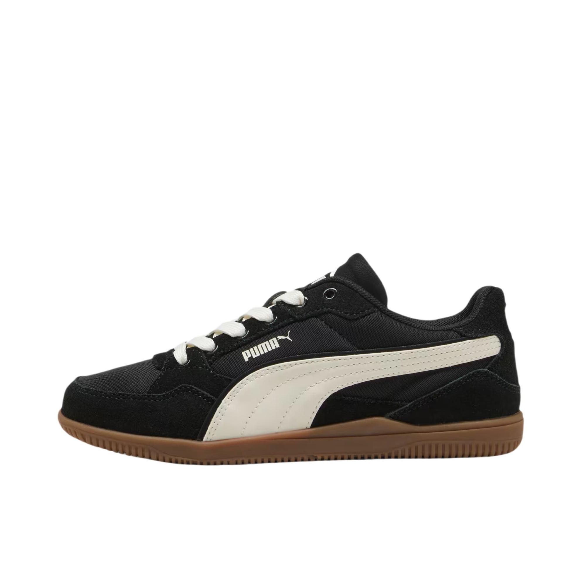 推荐商品：Puma/彪马 K-MODA SD 运动休闲鞋 复古打孔圆头薄底缓震 女款/PUMA黑/暖白色/生胶底 
